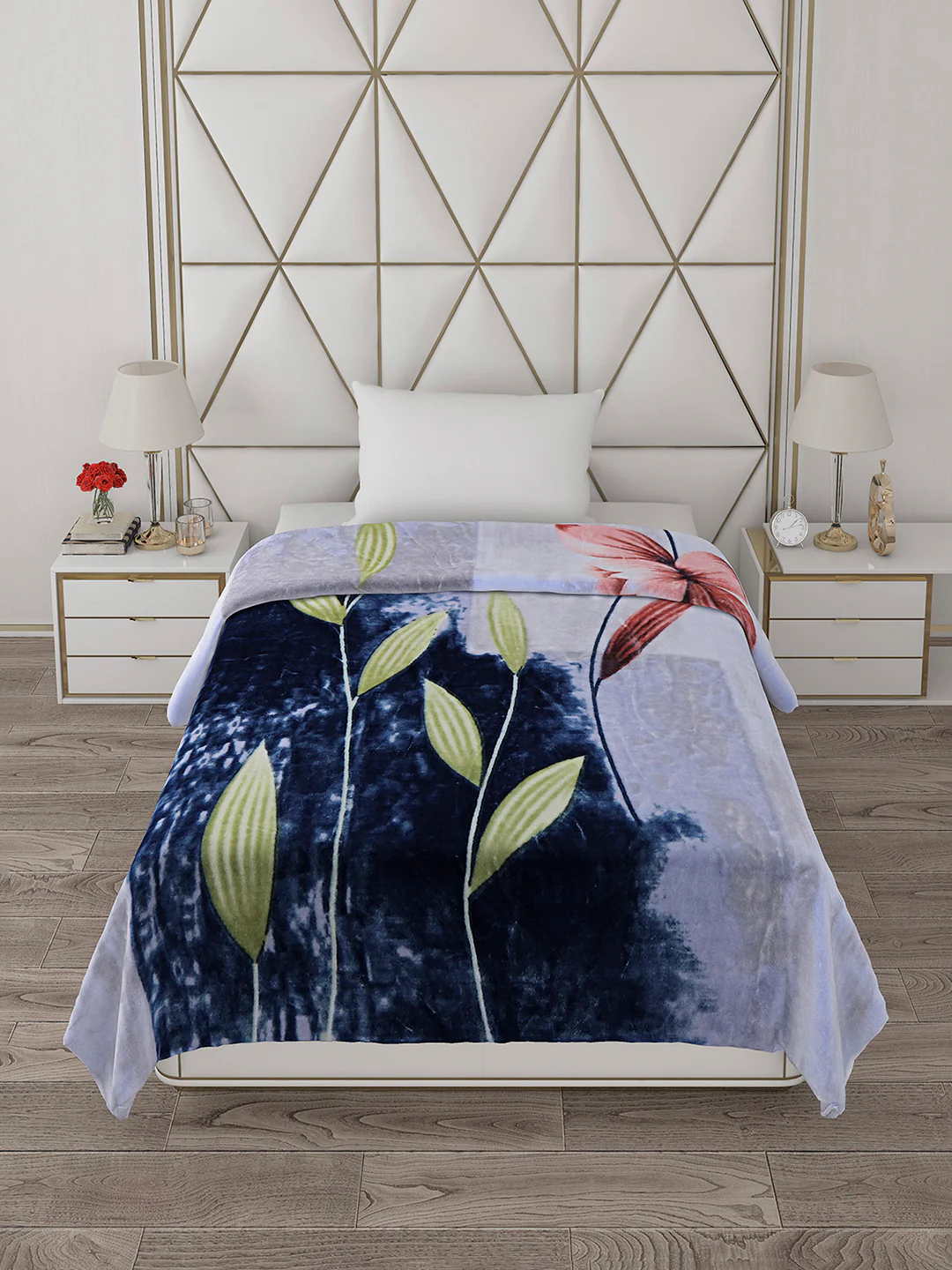 Printed Single Bed Blanket for Mild Winter -1 Ply - Image 3