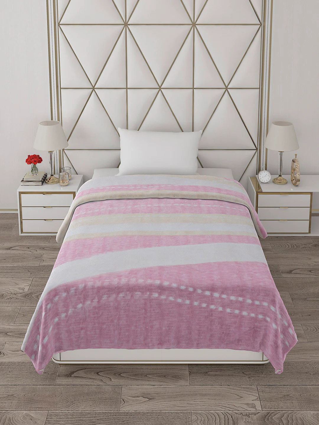 Printed Single Bed Blanket for Mild Winter -1 Ply - Image 3