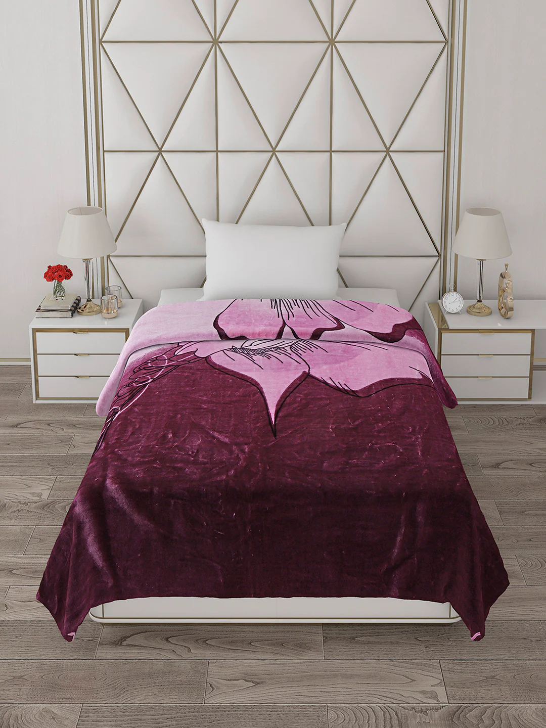 Printed Single Bed Blanket for Mild Winter -1 Ply - Image 3