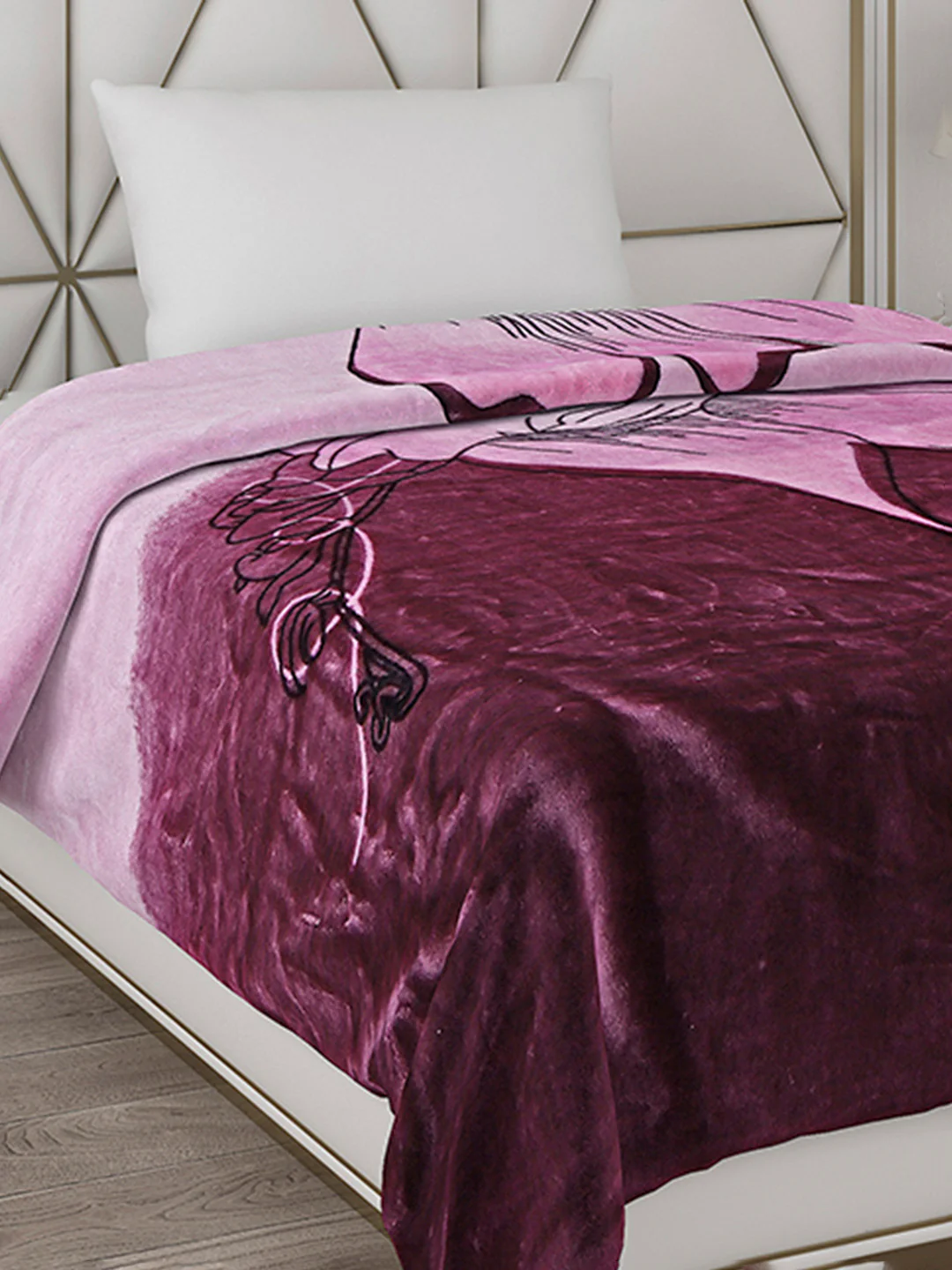 Printed Single Bed Blanket for Mild Winter -1 Ply - Image 4