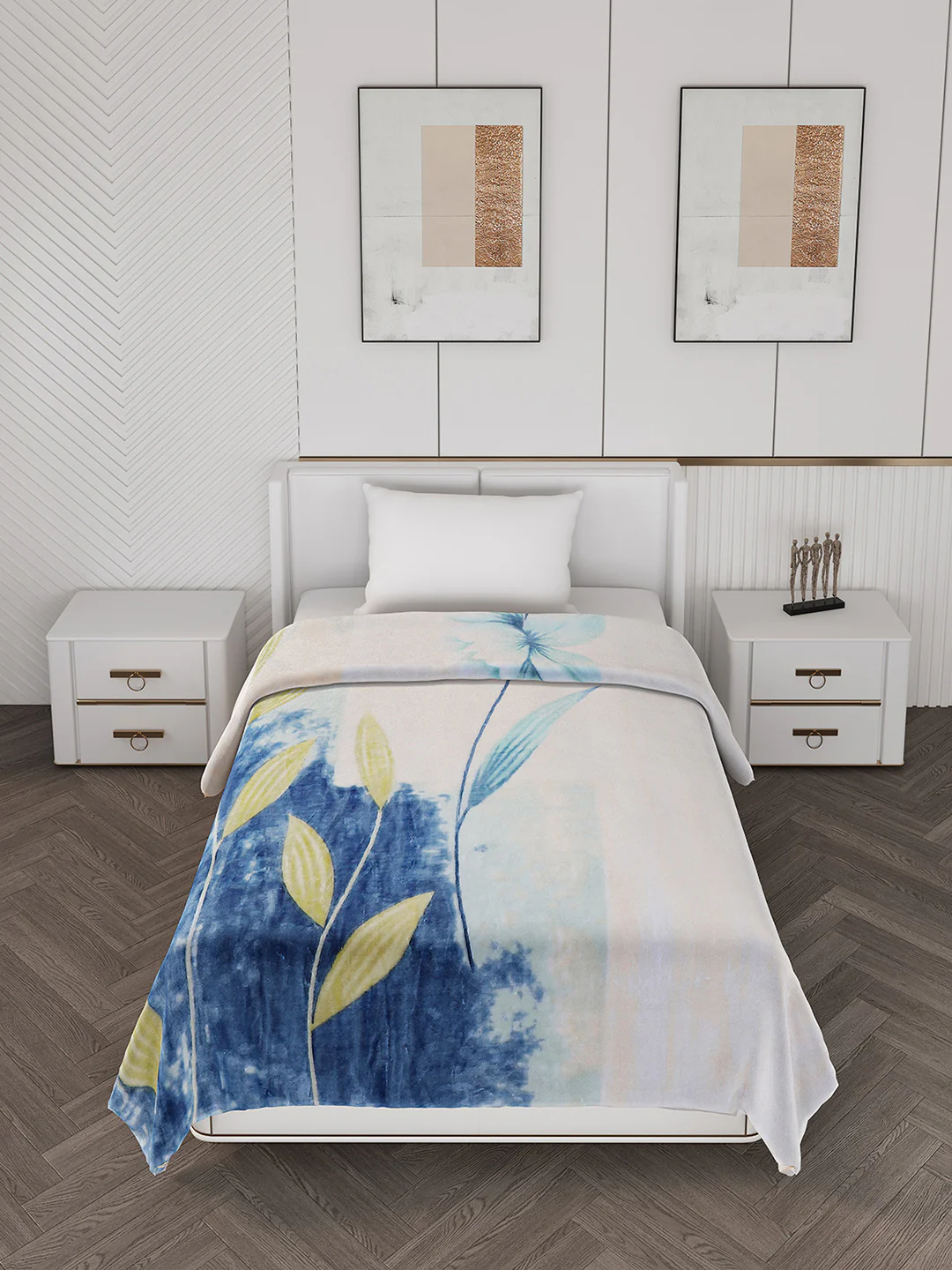 Printed Single Bed Blanket for Mild Winter -1 Ply - Image 3