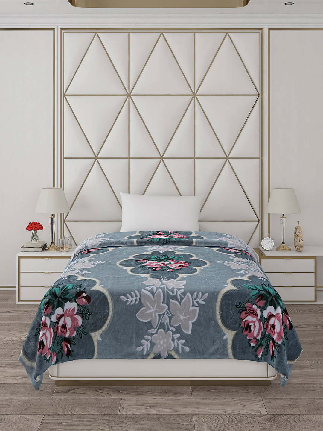 Printed Single Bed Blanket for Mild Winter -1 Ply - Image 2