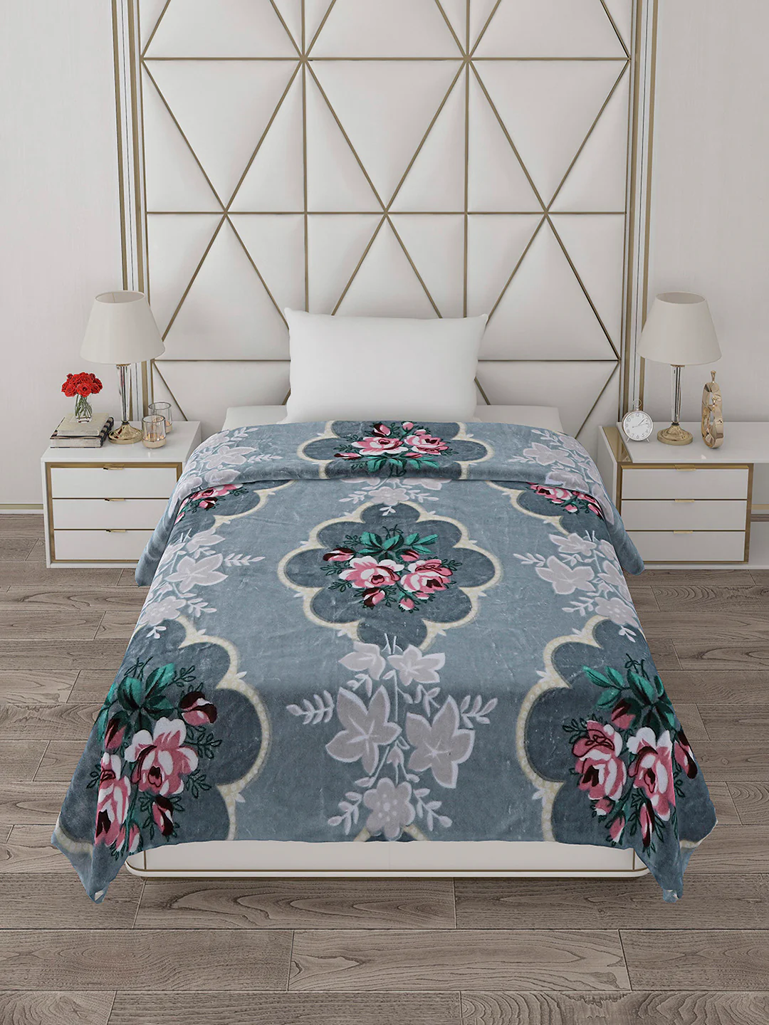 Printed Single Bed Blanket for Mild Winter -1 Ply - Image 3