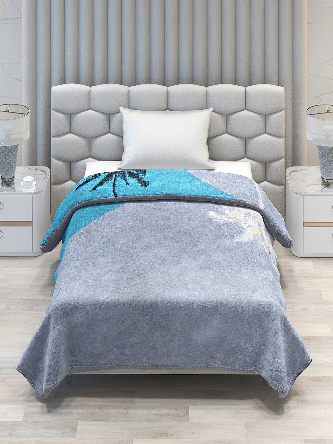 Printed Single Bed Blanket for Mild Winter -2 Ply - Image 2