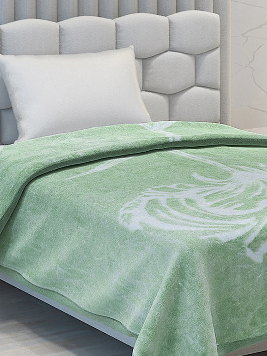 Printed Single Bed Blanket for Mild Winter -2 Ply - Image 4