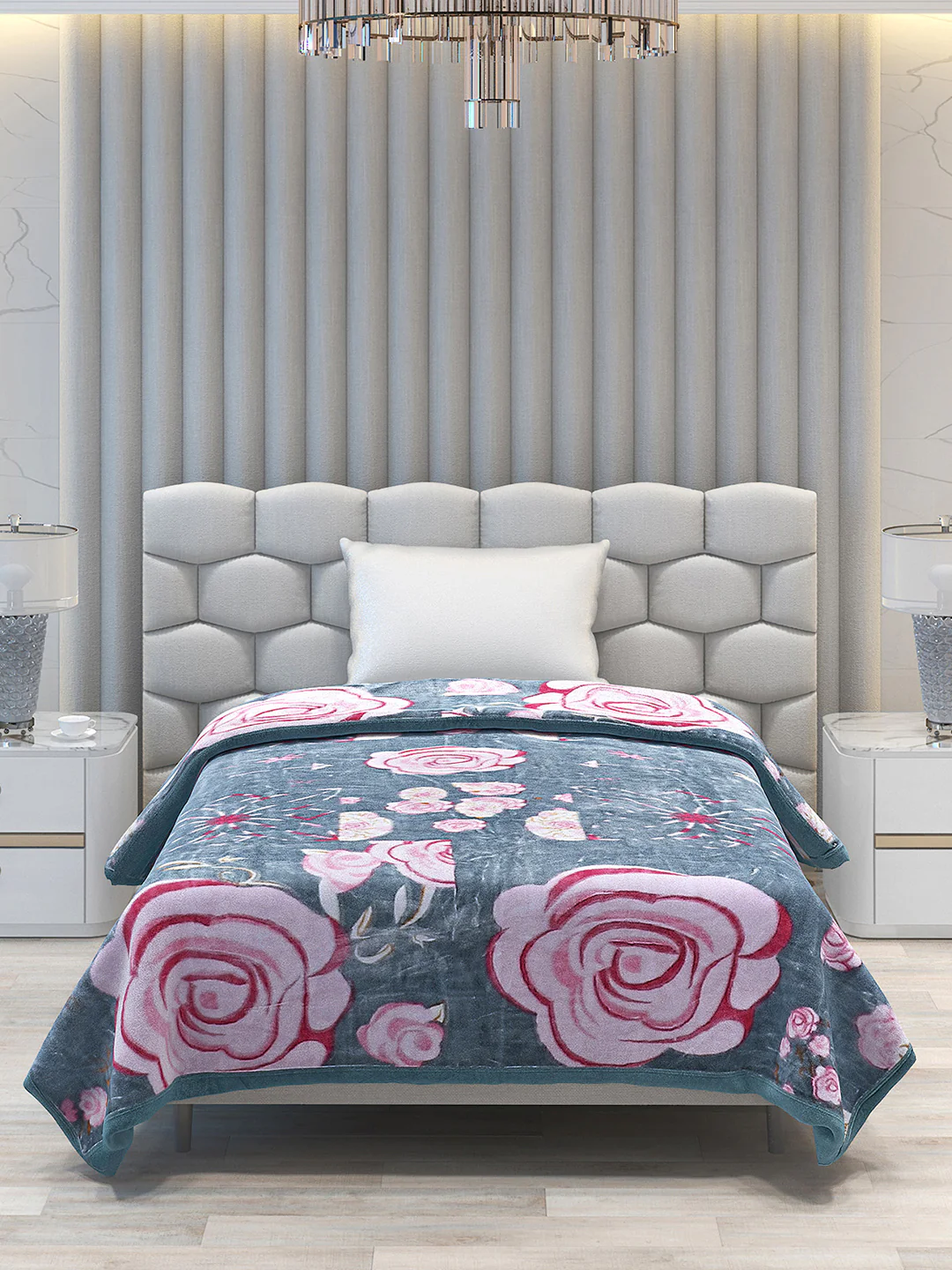 Printed Single Bed Blanket for Mild Winter -2 Ply - Image 3