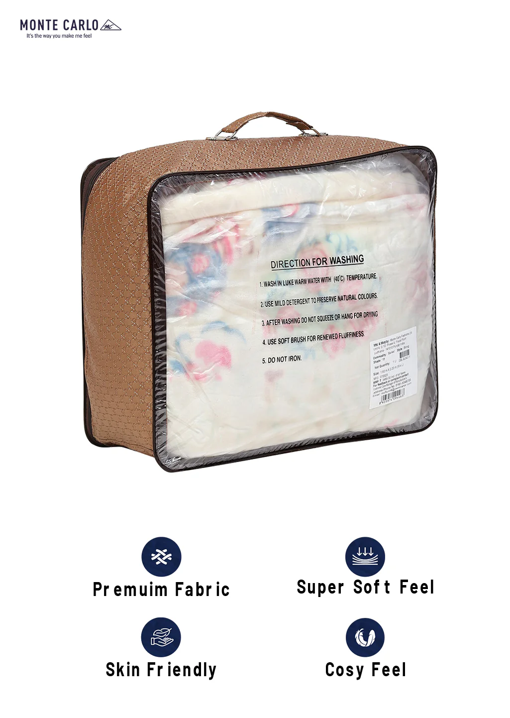 Printed Single Bed Blanket for Mild Winter -2 Ply - Image 8