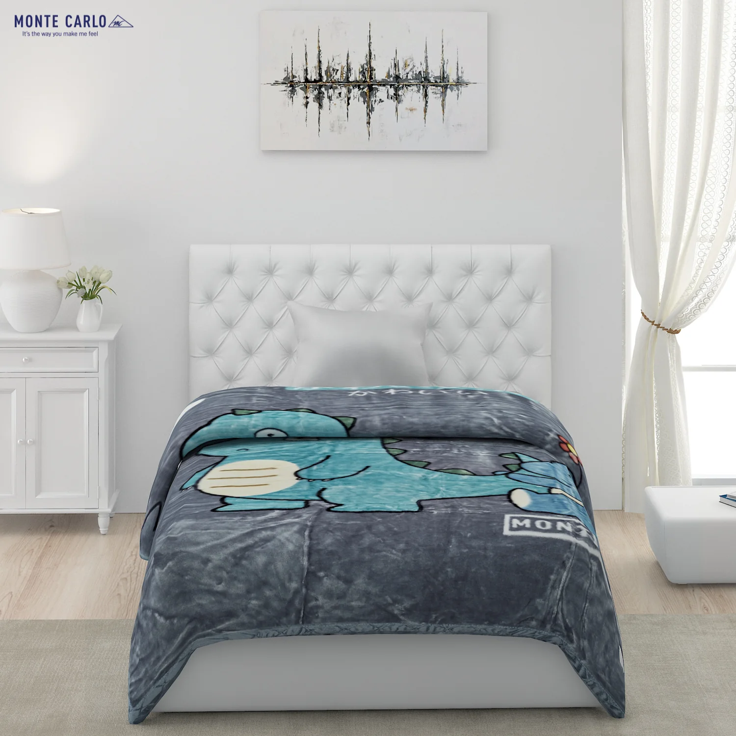 Printed Single Bed Blanket for Mild Winter -2 Ply - Image 2