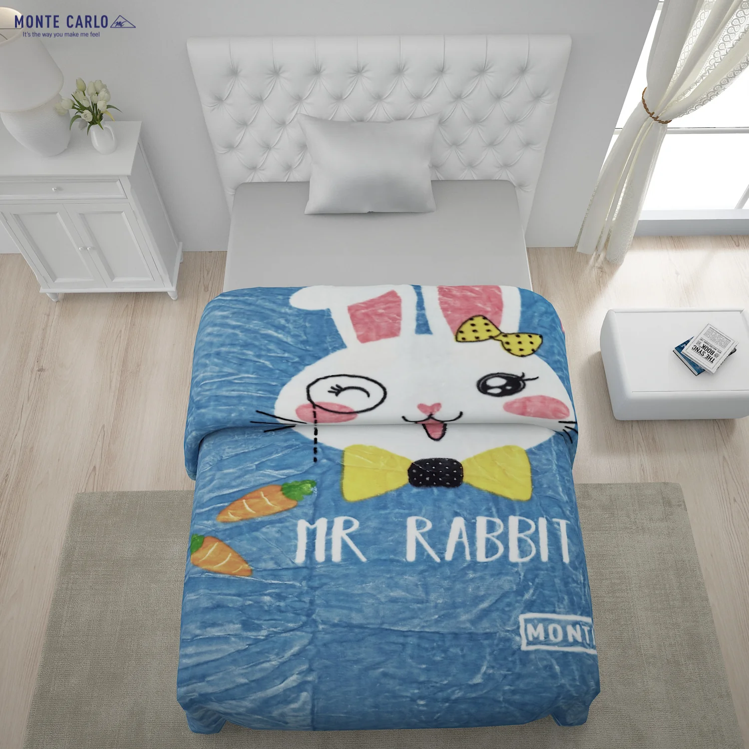 Printed Single Bed Blanket for Mild Winter -2 Ply - Image 3