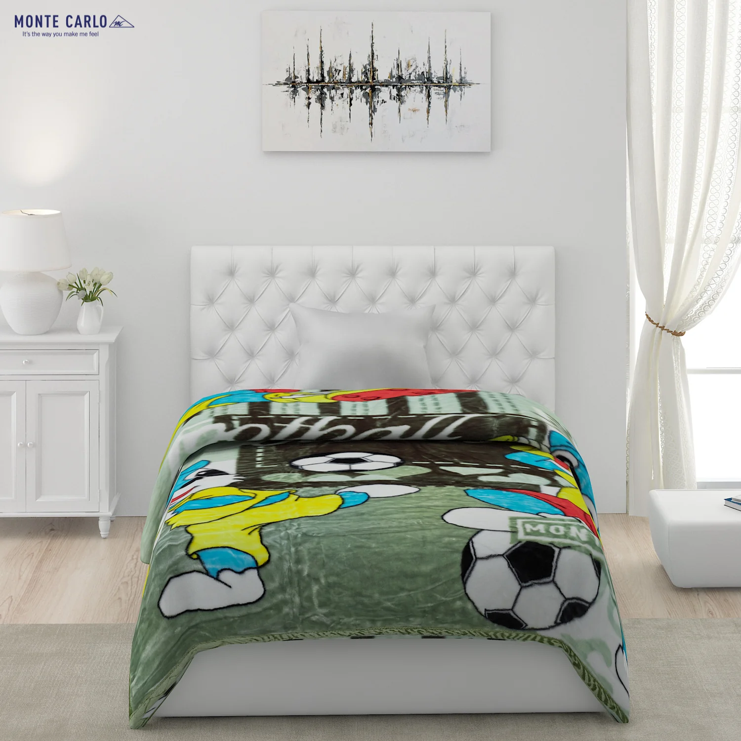 Printed Single Bed Blanket for Mild Winter -2 Ply - Image 2