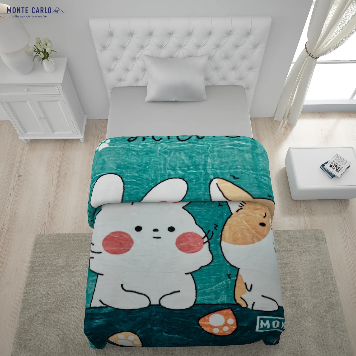 Printed Single Bed Blanket for Mild Winter -2 Ply - Image 3