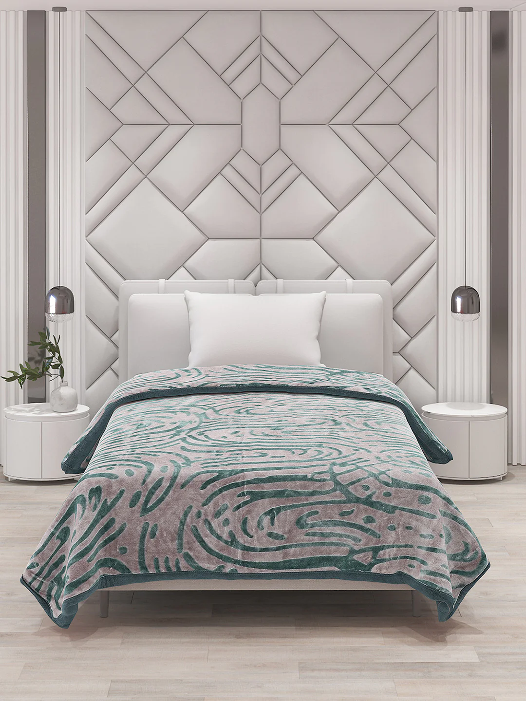 Printed Single Bed Blanket for Mild Winter -2 Ply - Image 3
