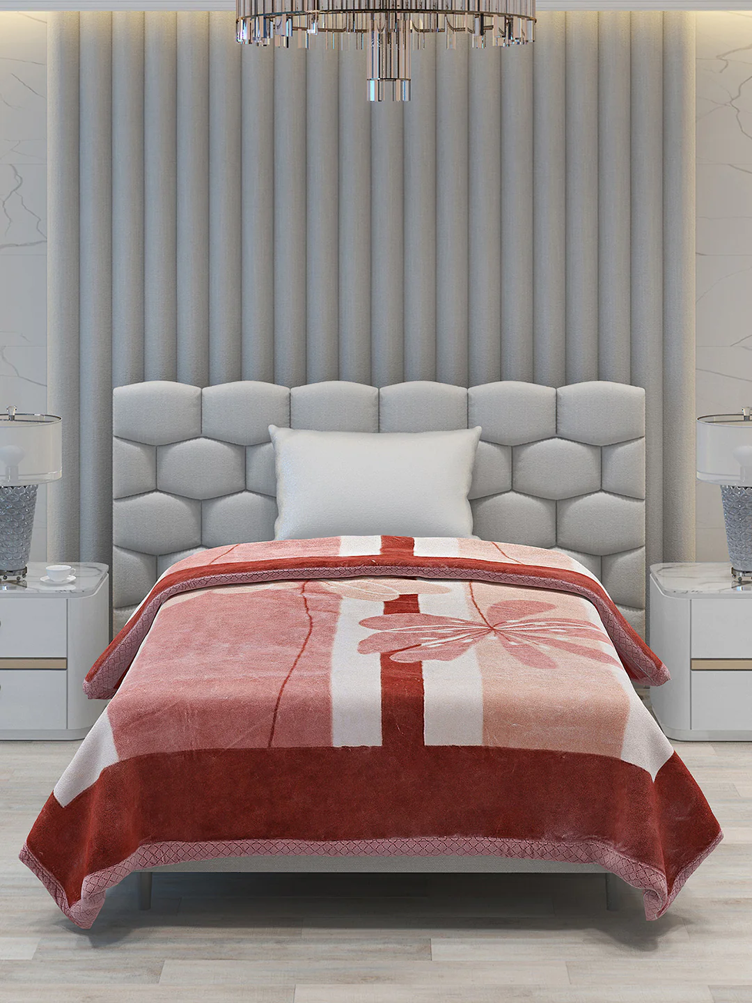 Printed Single Bed Blanket for Mild Winter -2 Ply - Image 3