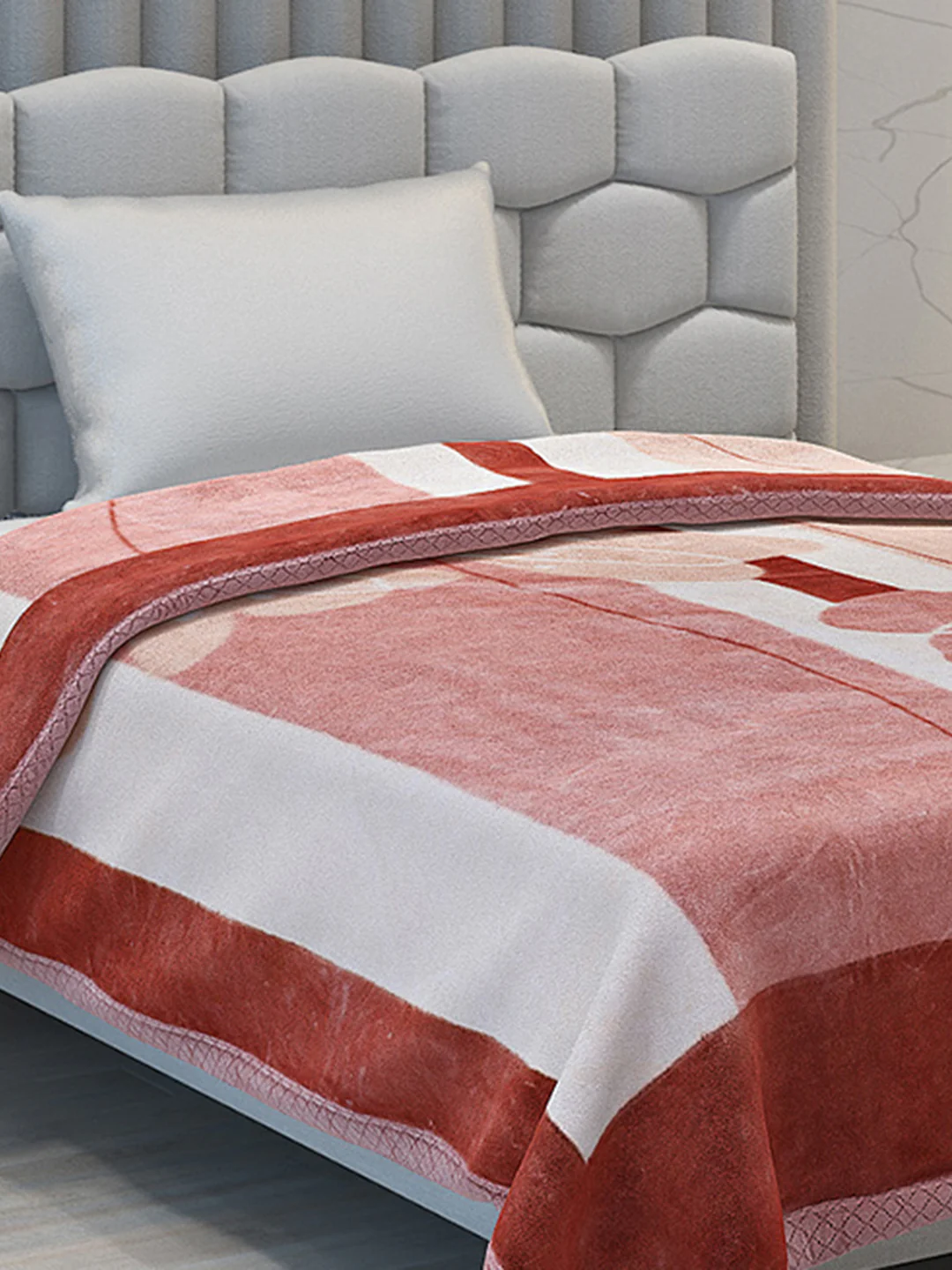 Printed Single Bed Blanket for Mild Winter -2 Ply - Image 4