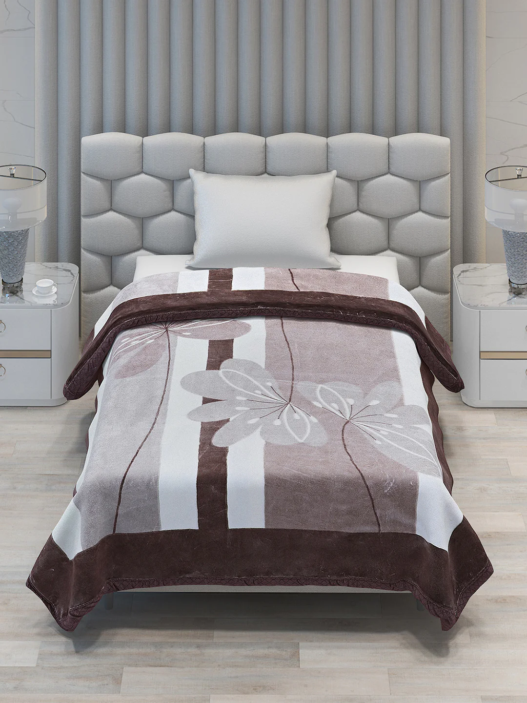 Printed Single Bed Blanket for Mild Winter -2 Ply - Image 2