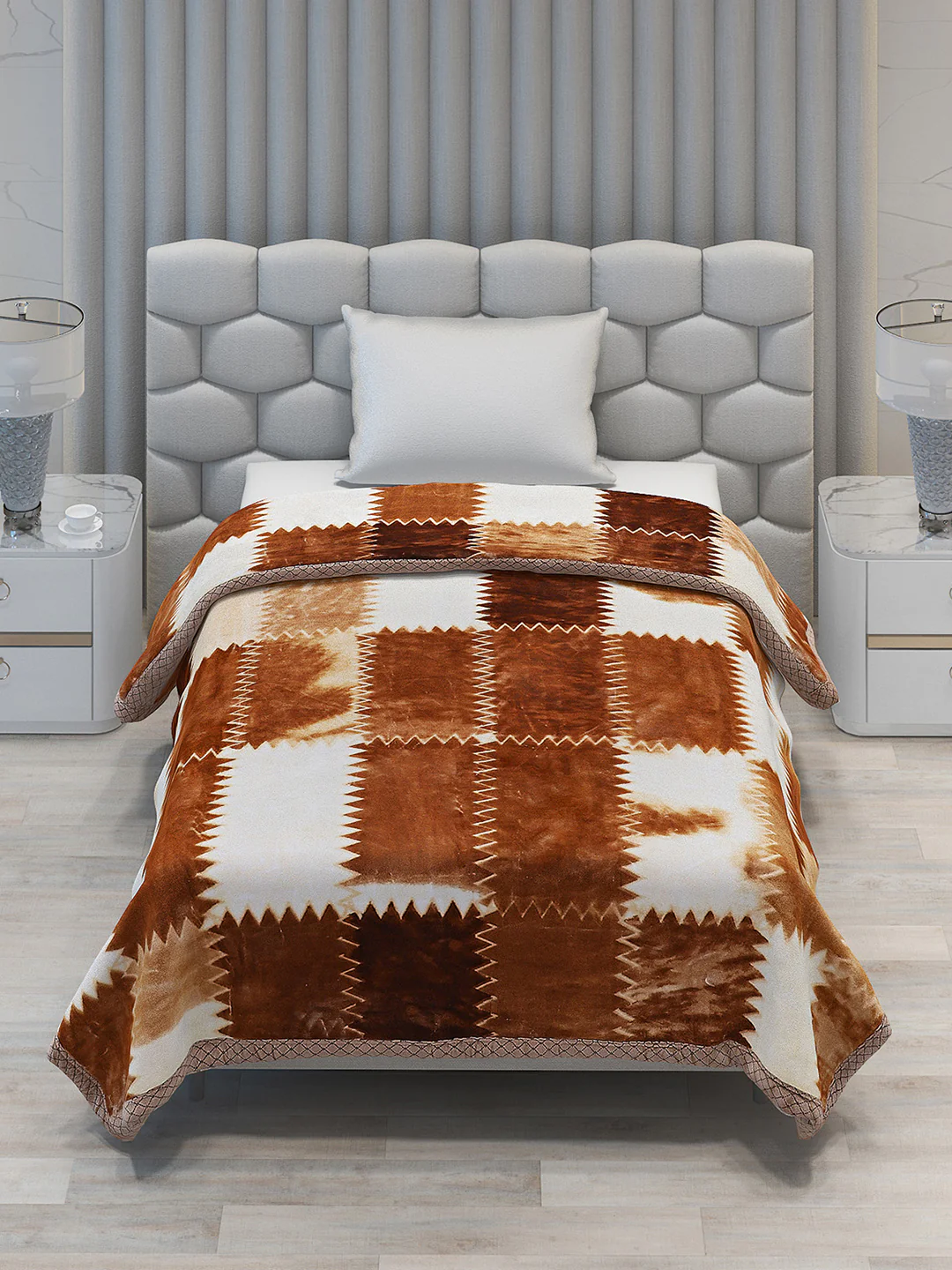 Printed Single Bed Blanket for Mild Winter -2 Ply - Image 2