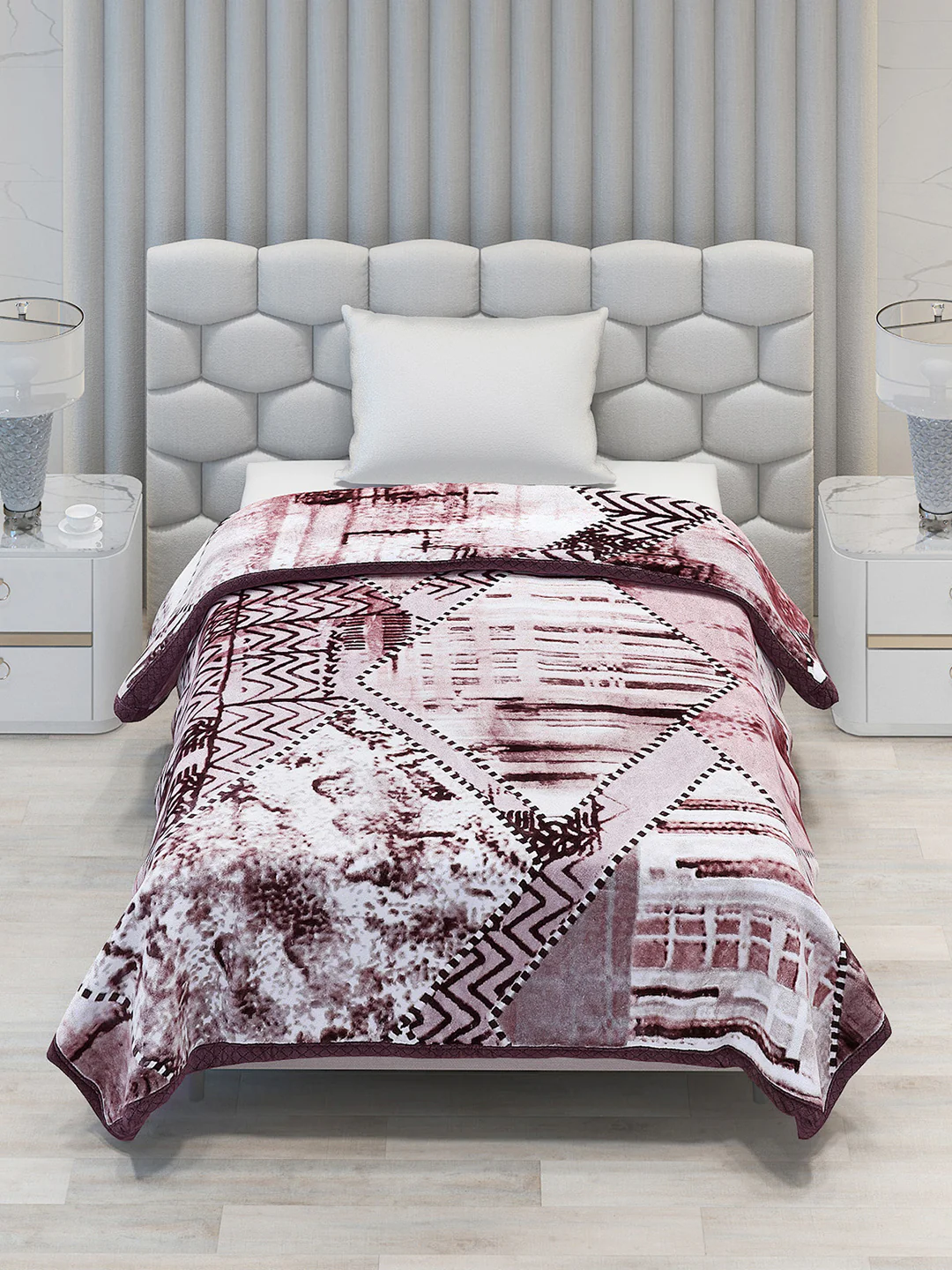 Printed Single Bed Blanket for Mild Winter -2 Ply - Image 2