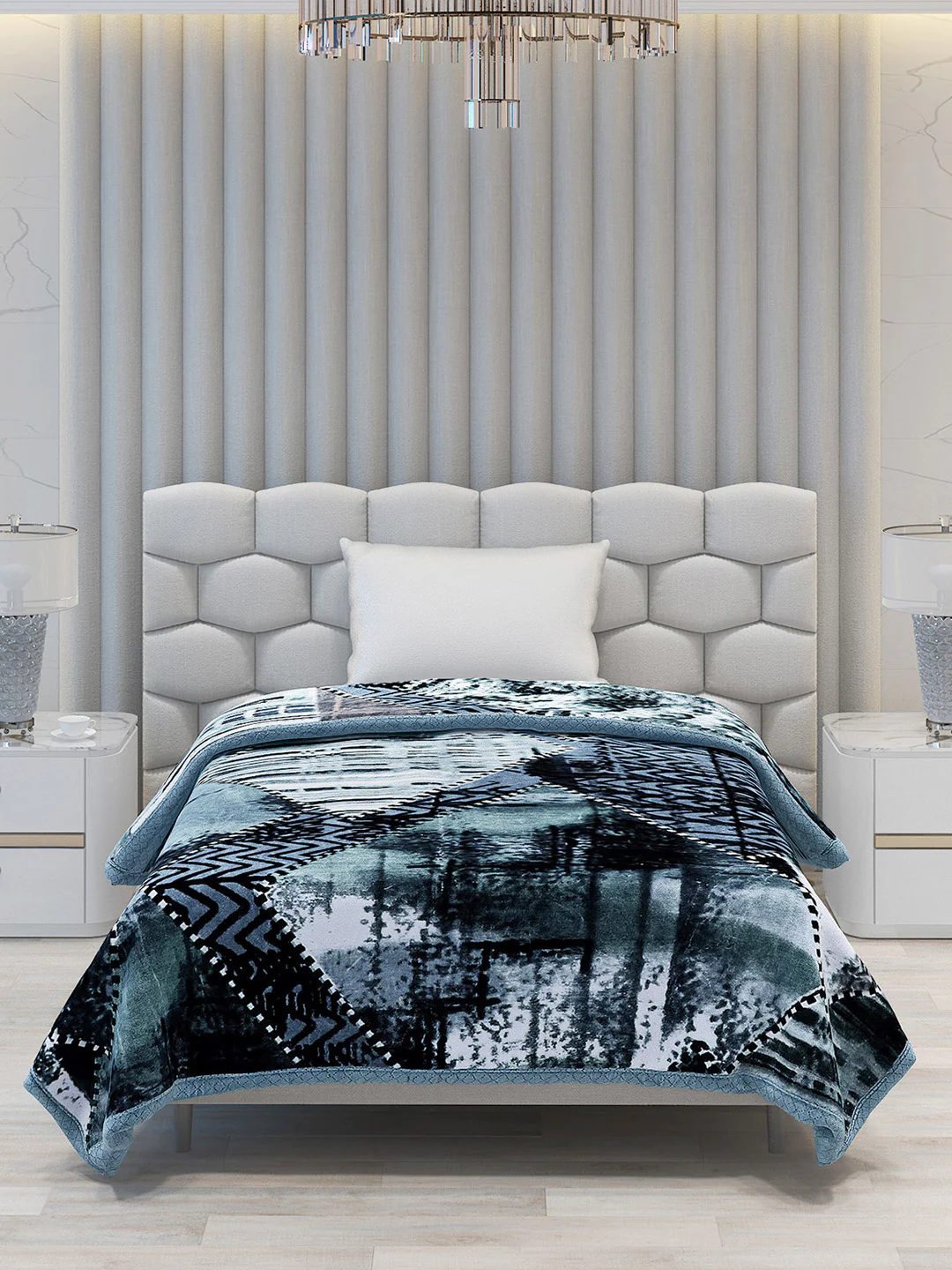 Printed Single Bed Blanket for Mild Winter -2 Ply - Image 3