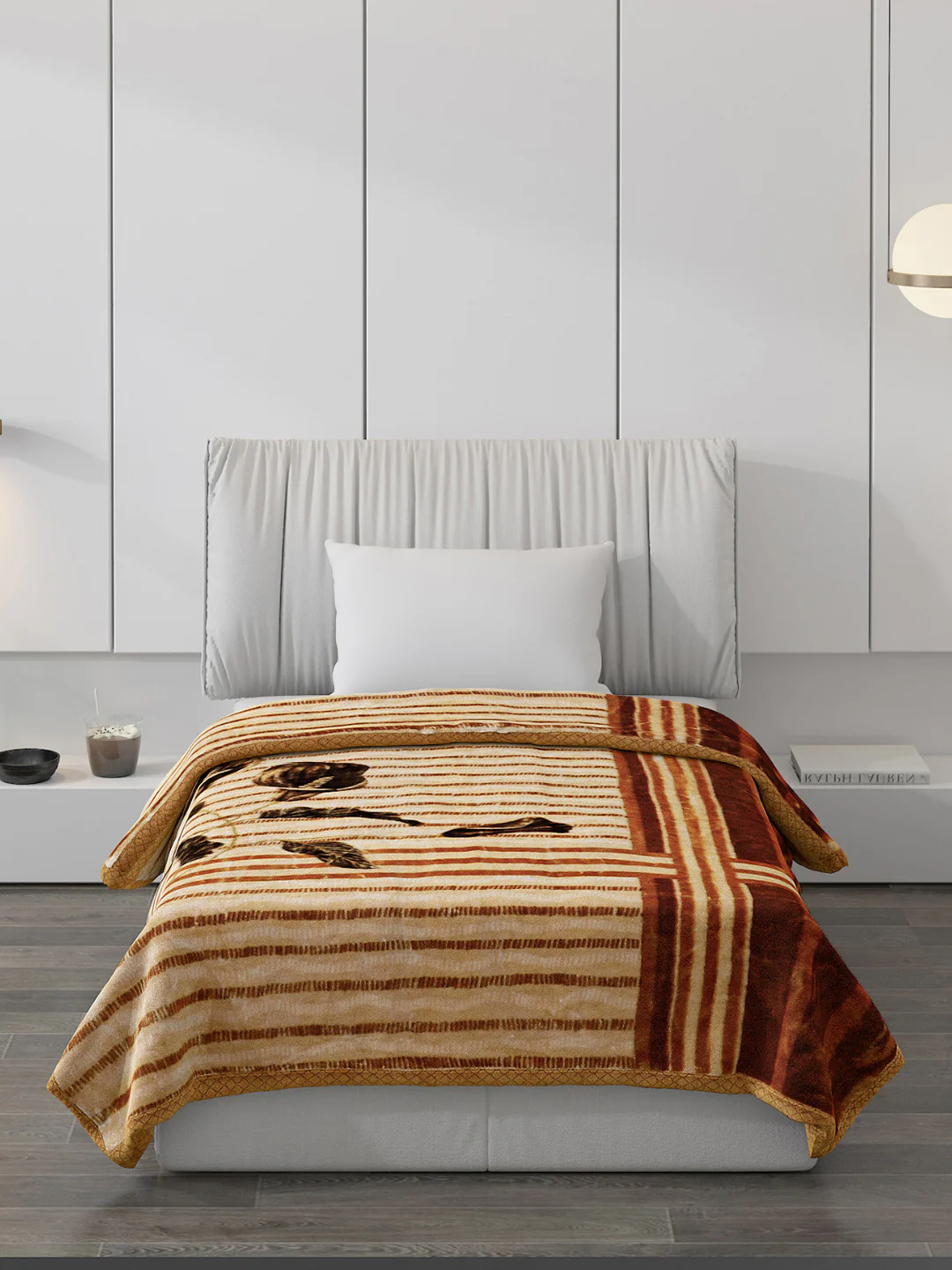 Printed Single Bed Blanket for Mild Winter -2 Ply - Image 3