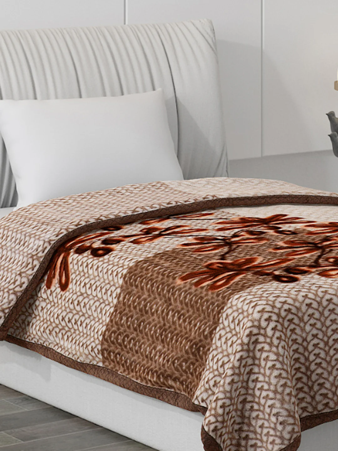 Printed Single Bed Blanket for Mild Winter -2 Ply - Image 4