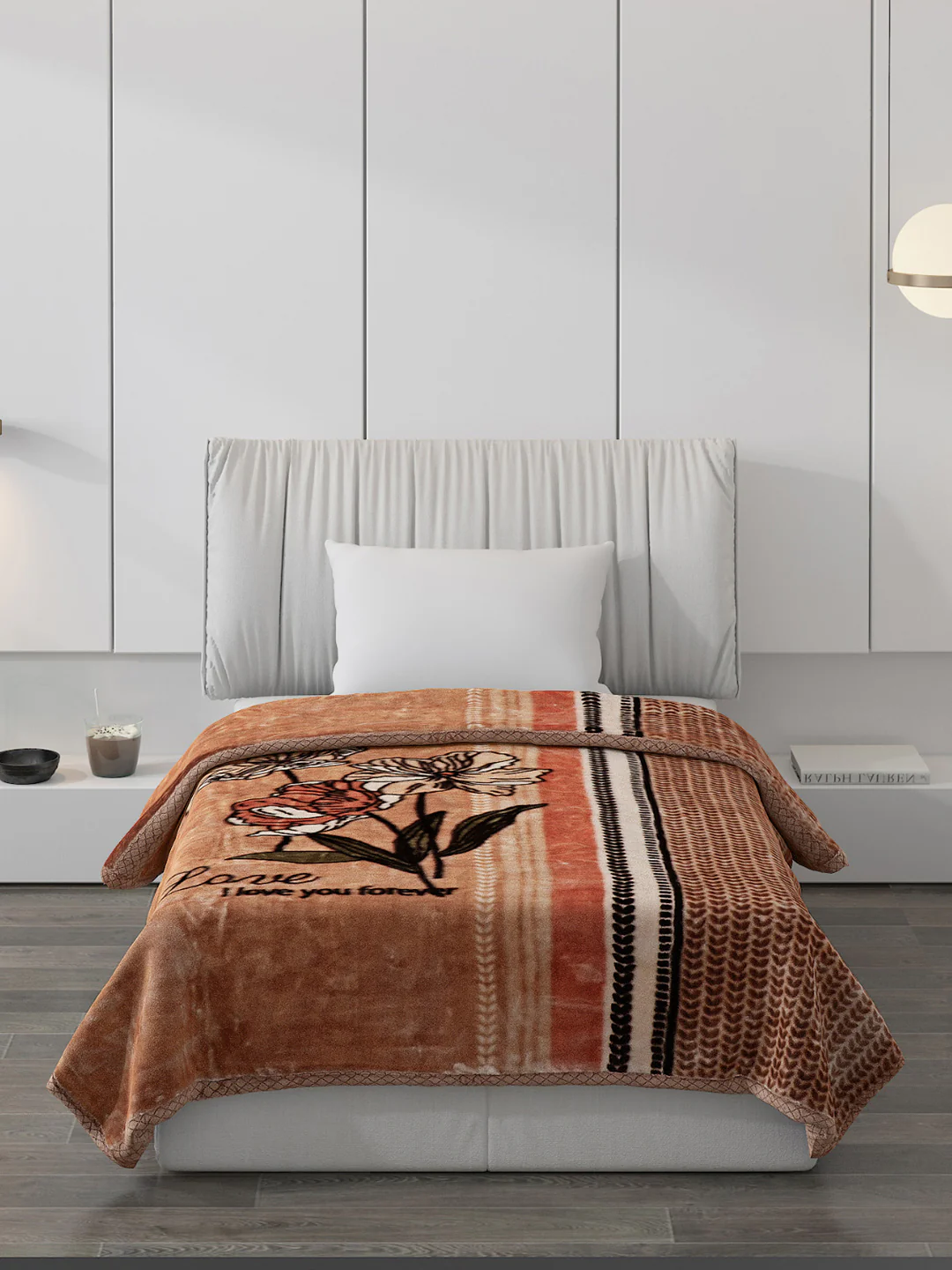 Printed Single Bed Blanket for Mild Winter -2 Ply - Image 3