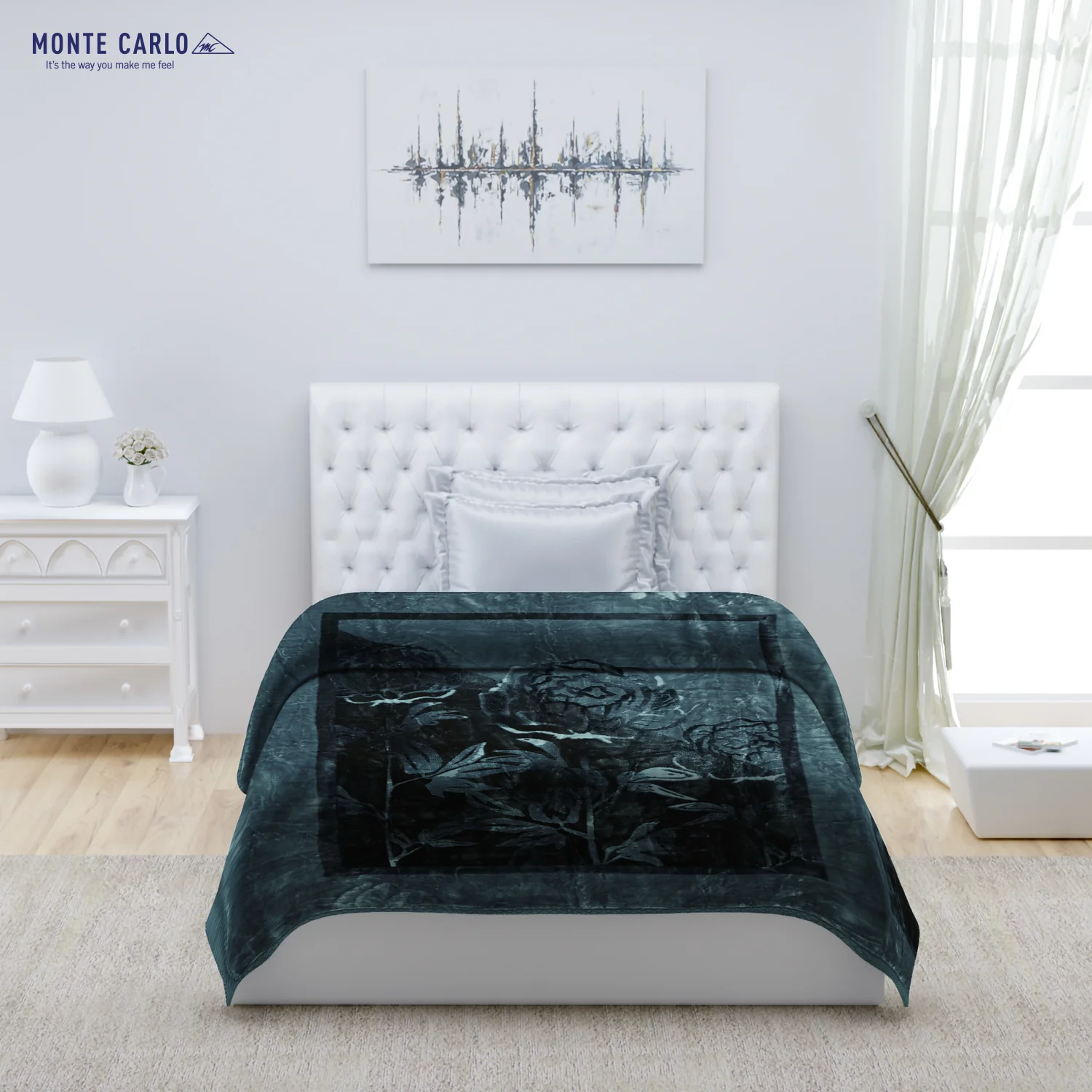 Printed Single Bed Blanket for Mild Winter -2 Ply - Image 2
