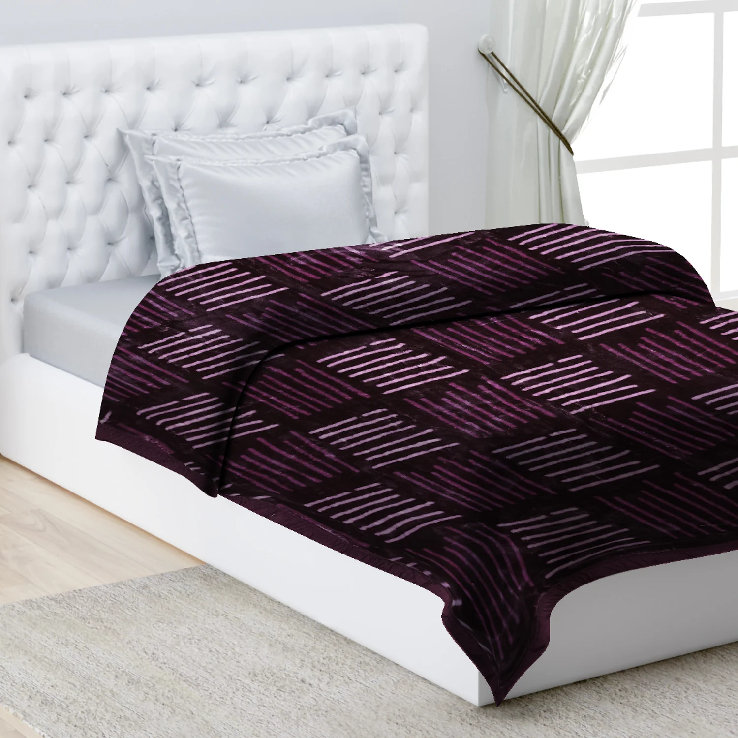 Printed Single Bed Blanket for Mild Winter -2 Ply - Image 9