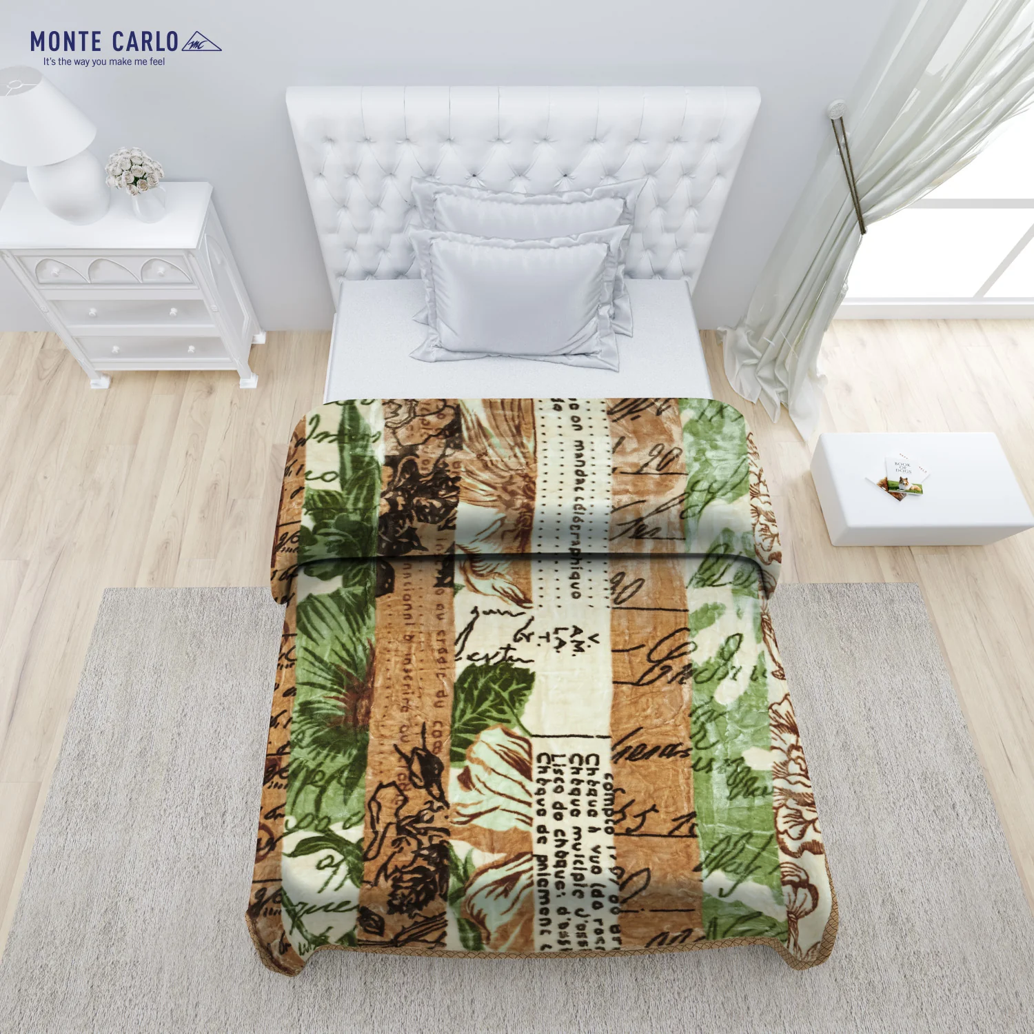 Printed Single Bed Blanket for Mild Winter -2 Ply - Image 3