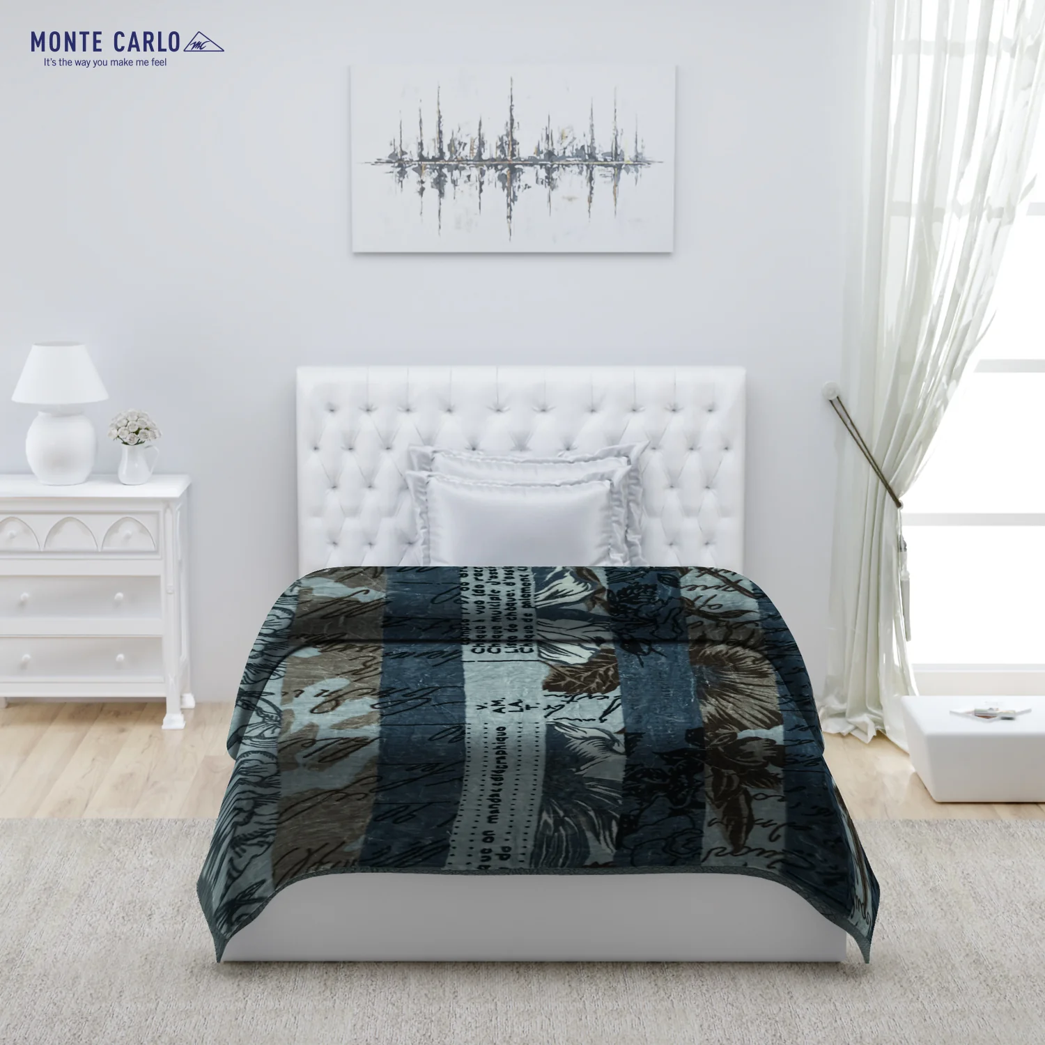Printed Single Bed Blanket for Mild Winter -2 Ply - Image 2