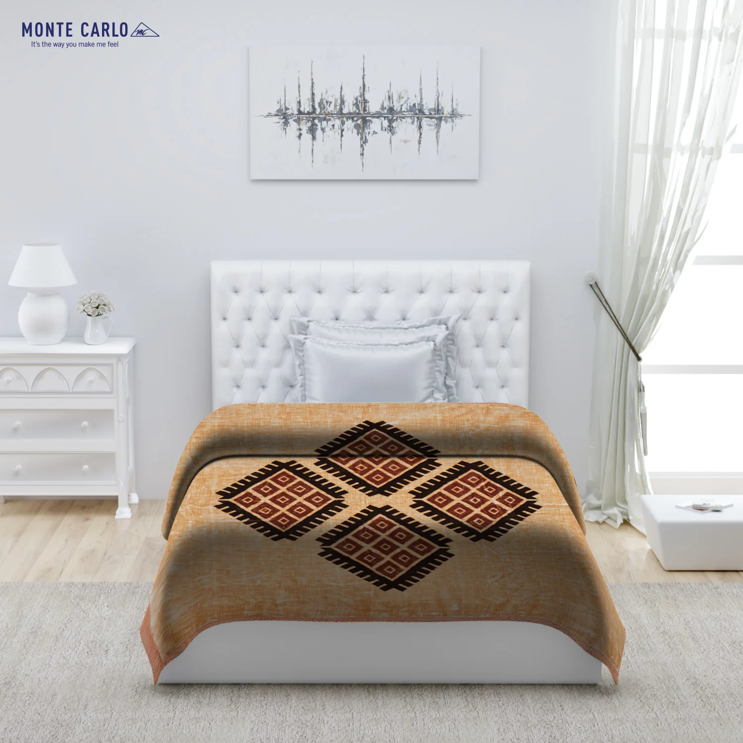 Printed Single Bed Blanket for Mild Winter -2 Ply - Image 2