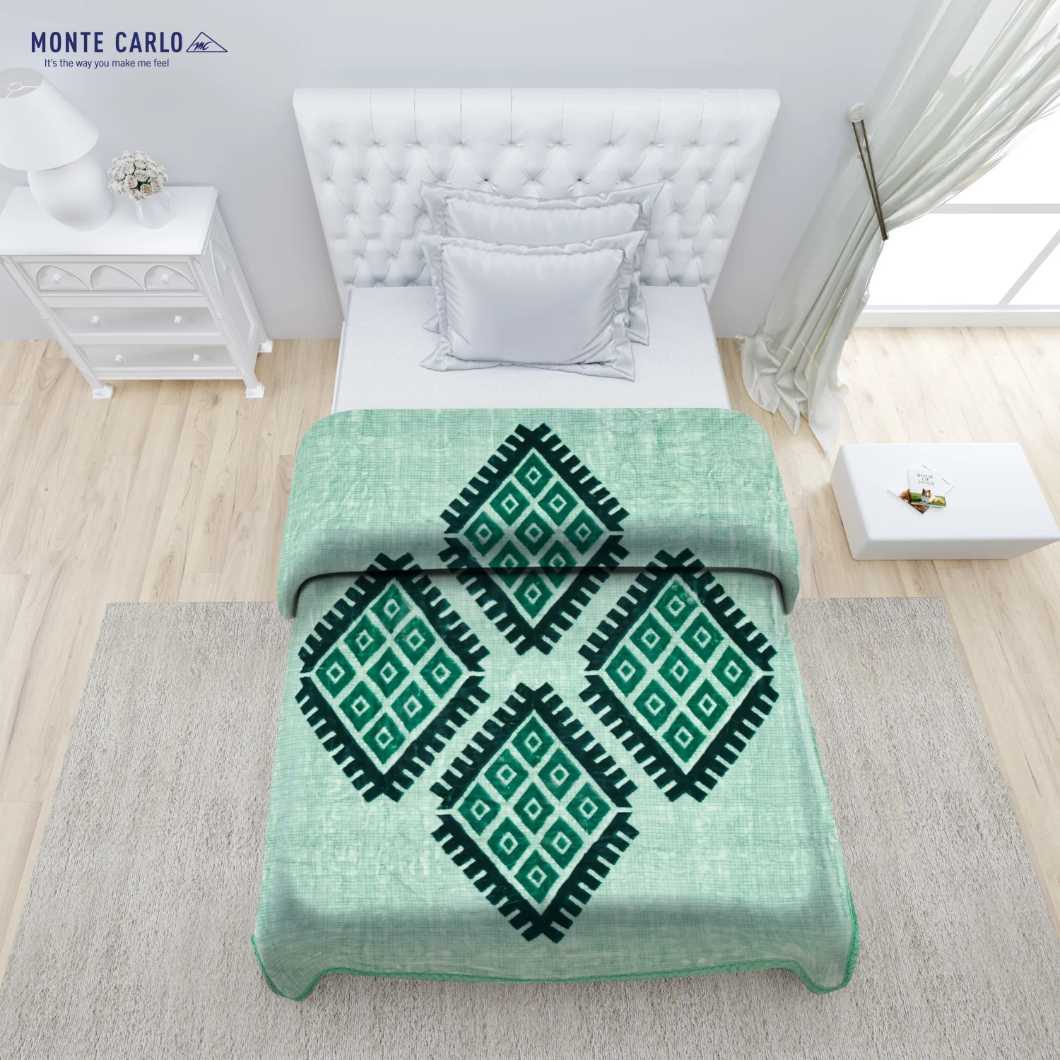 Printed Single Bed Blanket for Mild Winter -2 Ply - Image 3