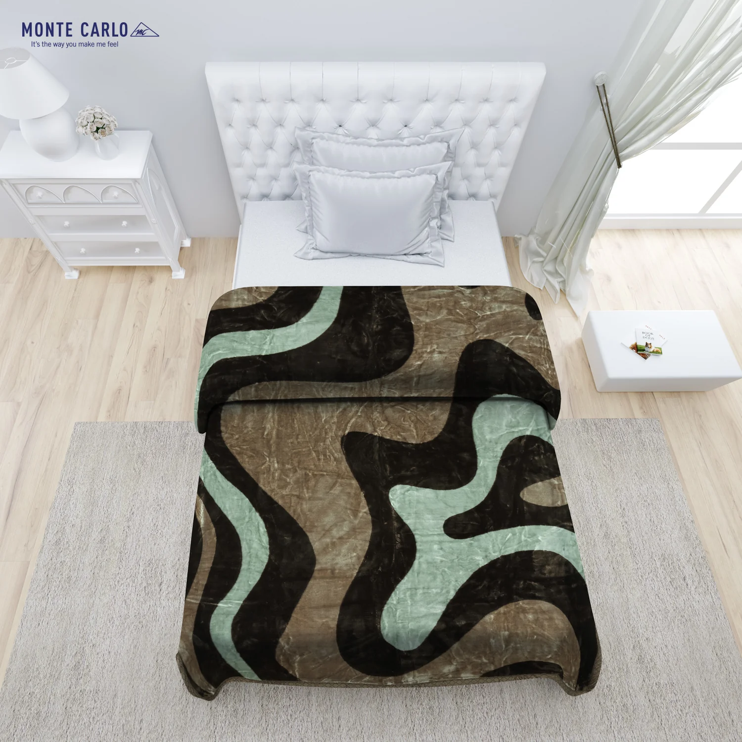 Printed Single Bed Blanket for Mild Winter -2 Ply - Image 3