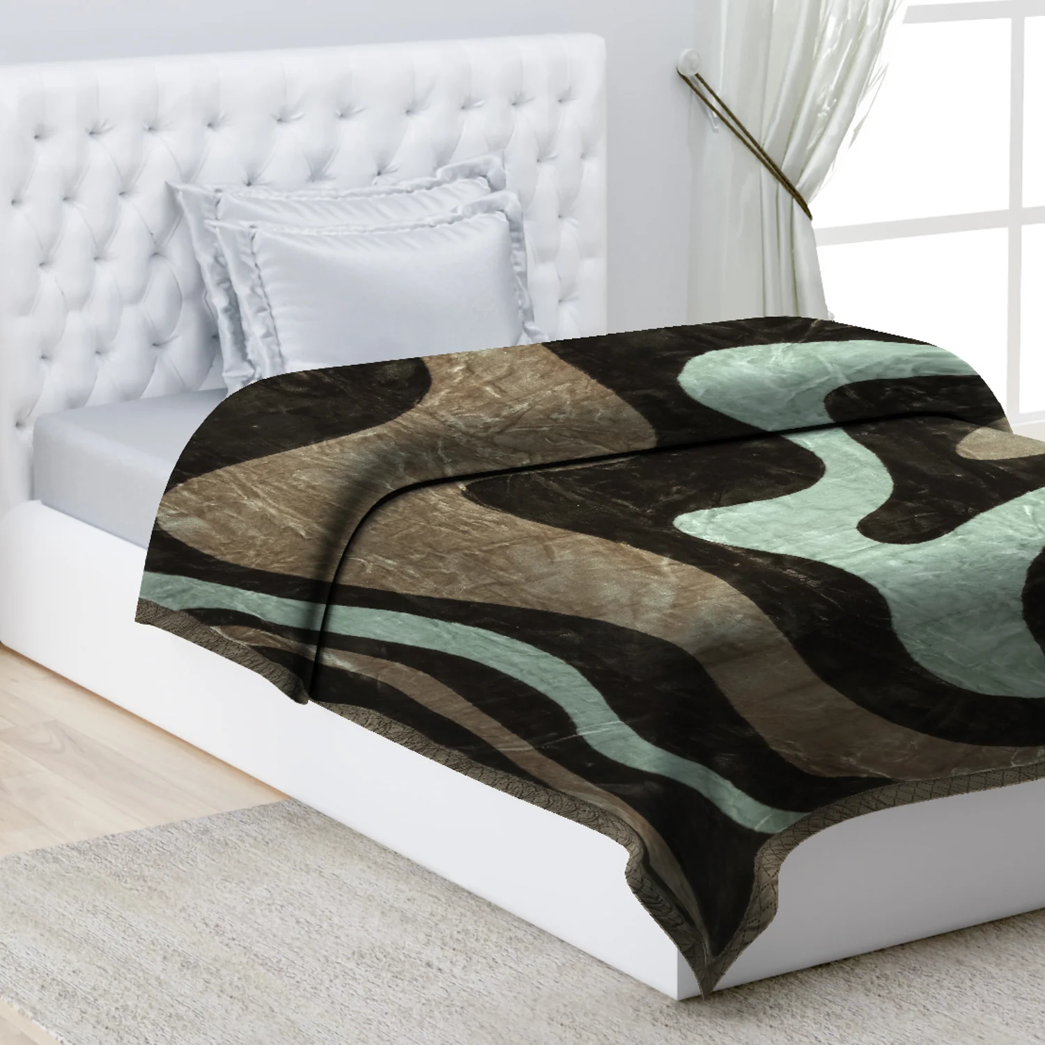Printed Single Bed Blanket for Mild Winter -2 Ply - Image 9