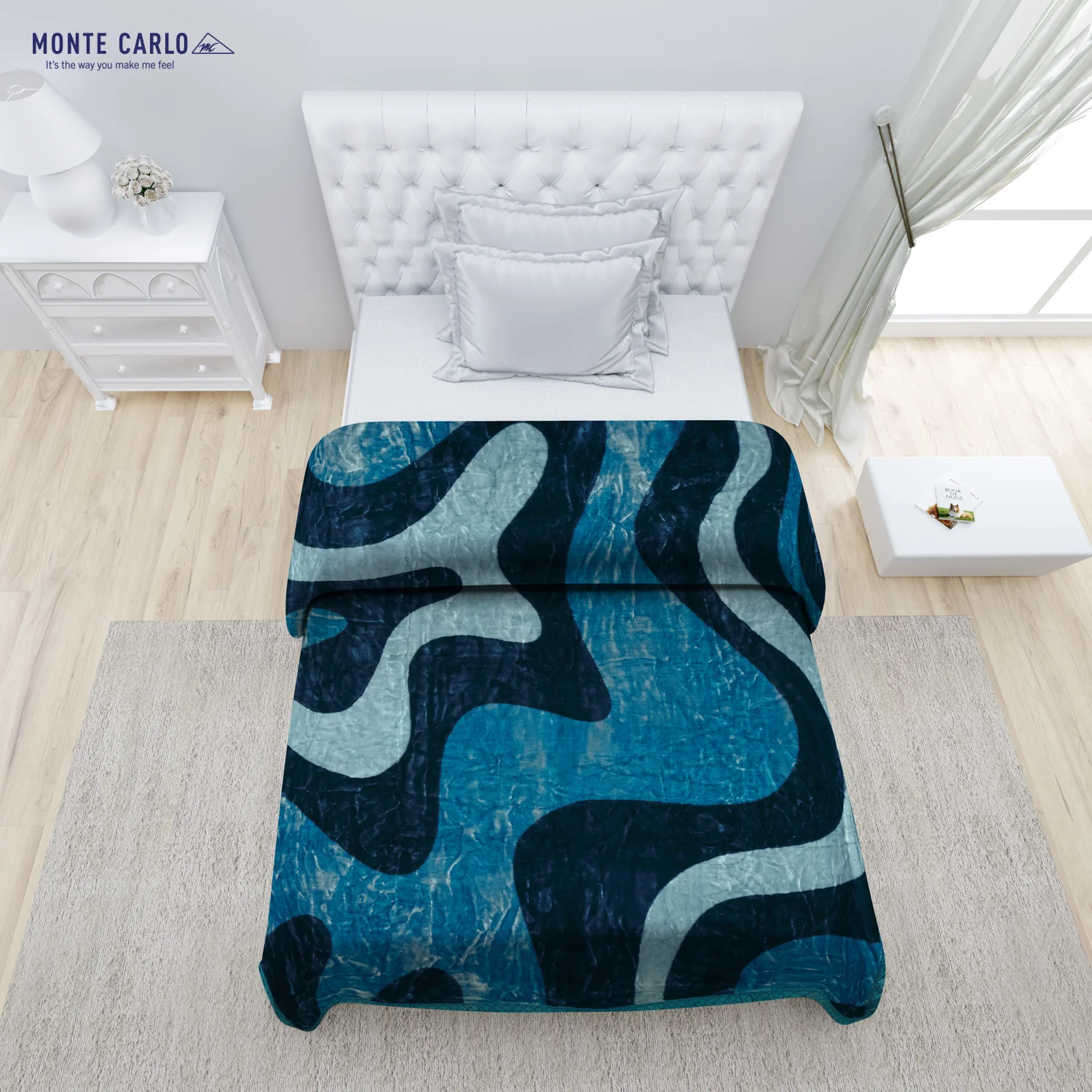 Printed Single Bed Blanket for Mild Winter -2 Ply - Image 3