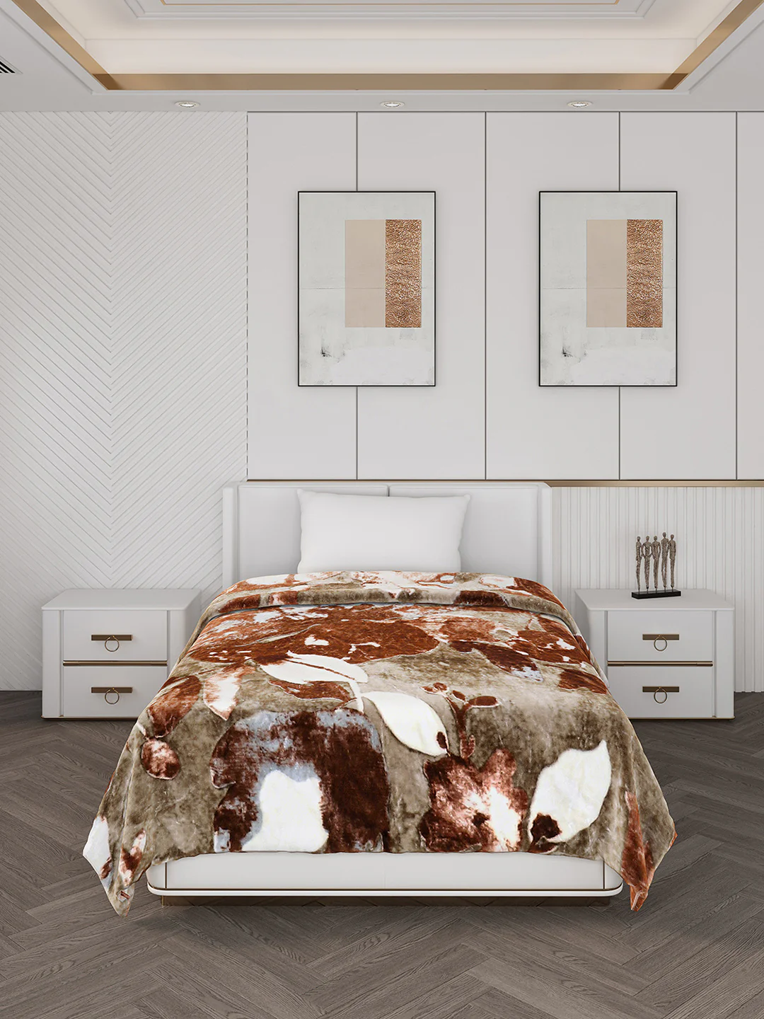 Printed Single Bed Blanket for Mild Winter -2 Ply - Image 2