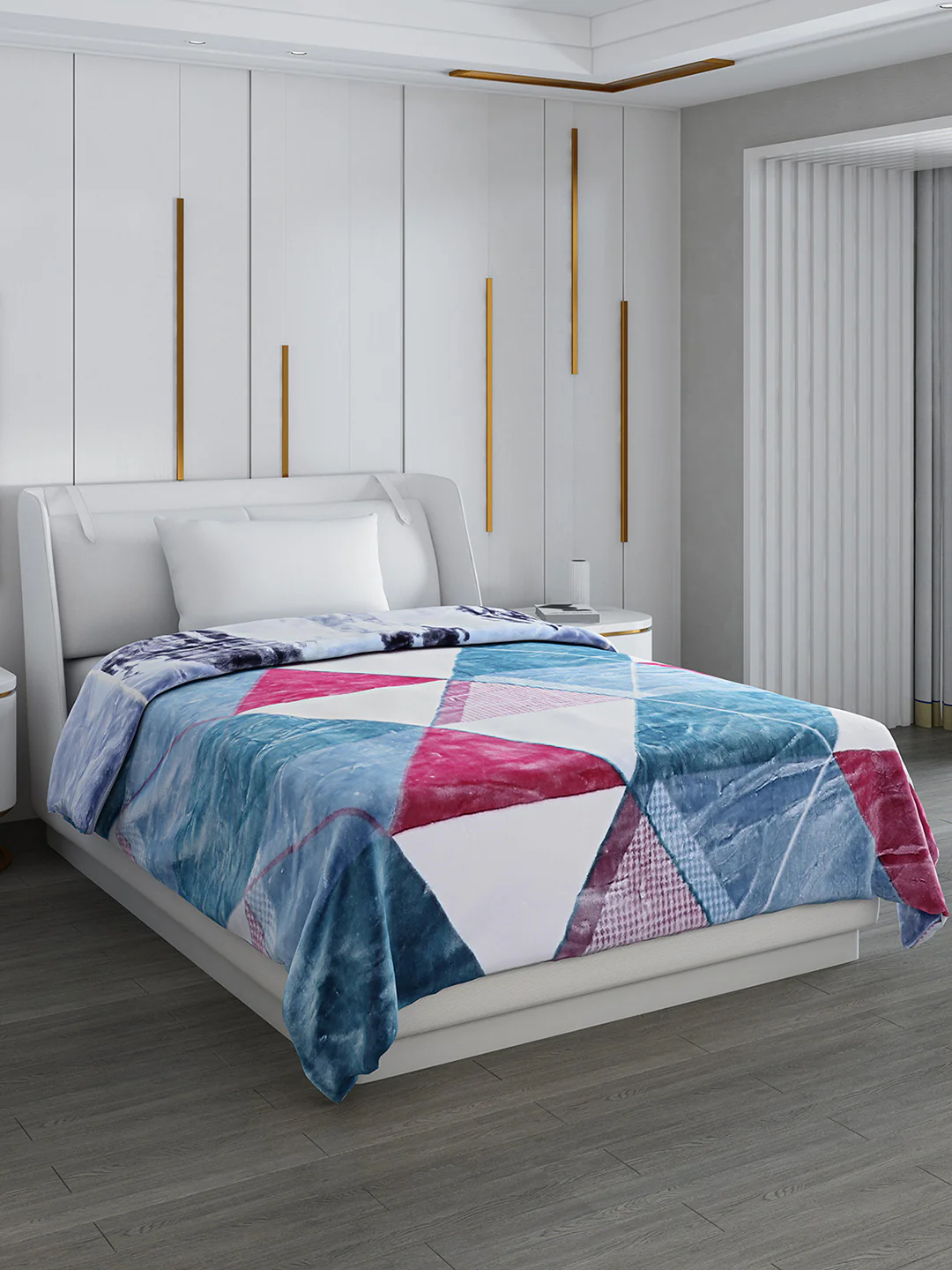 Printed Single Bed Blanket for Mild Winter -2 Ply - Image 4