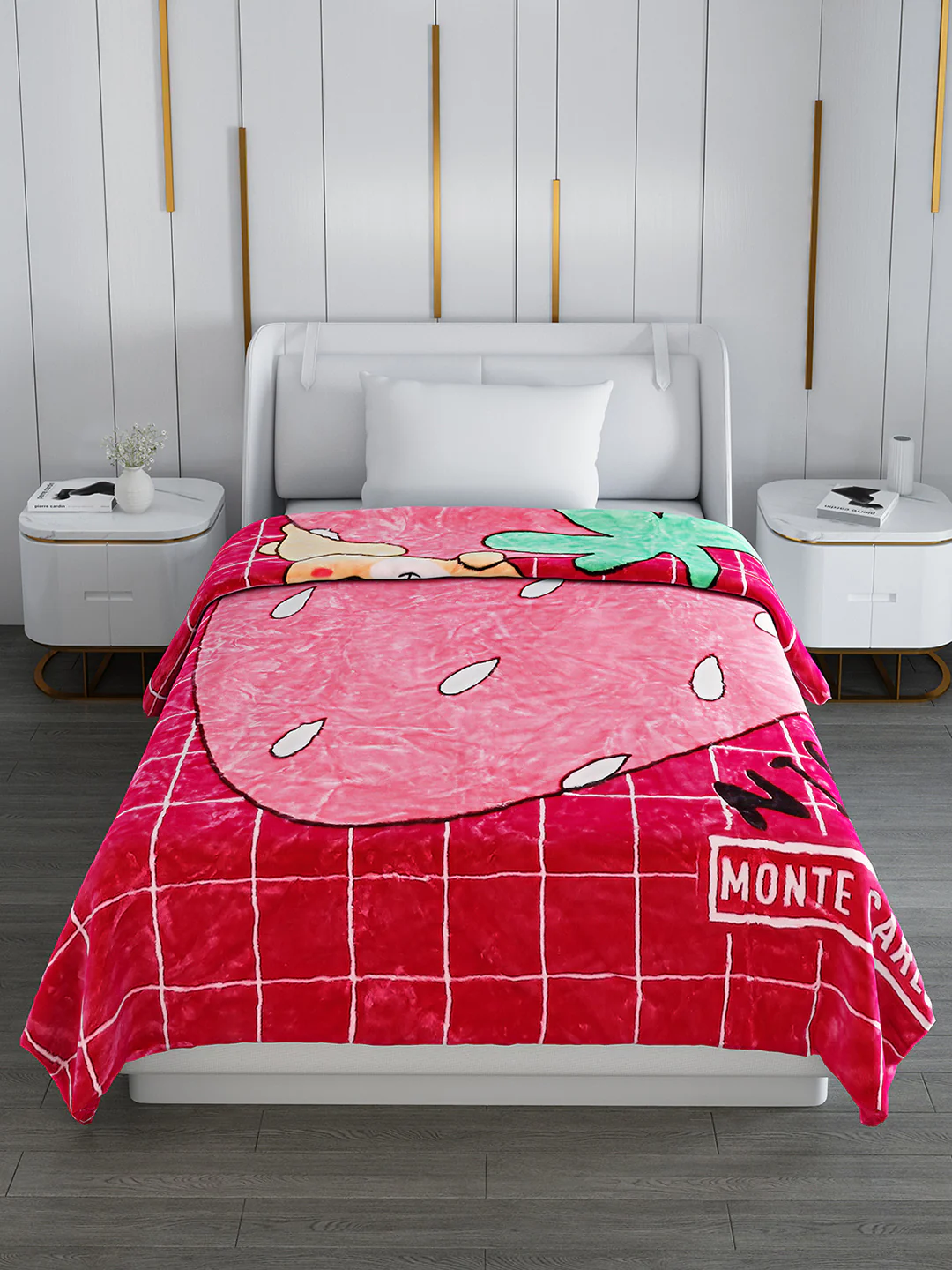 Printed Single Bed Blanket for Mild Winter -2 Ply - Image 3