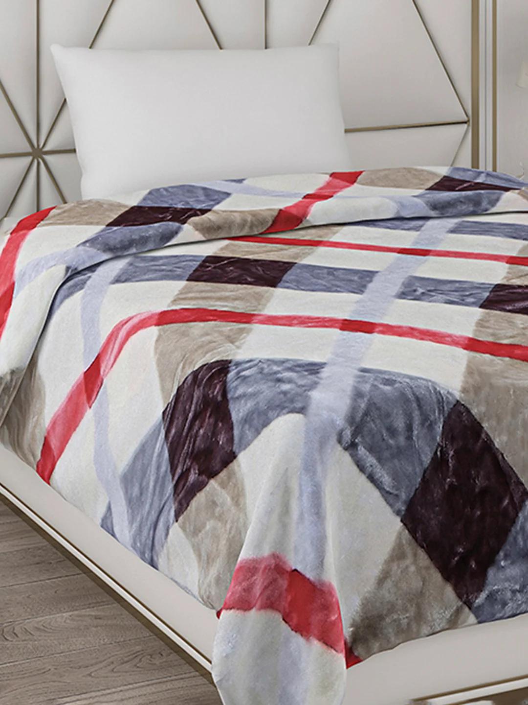 Printed Single Bed Blanket for Mild Winter -2 Ply - Image 4