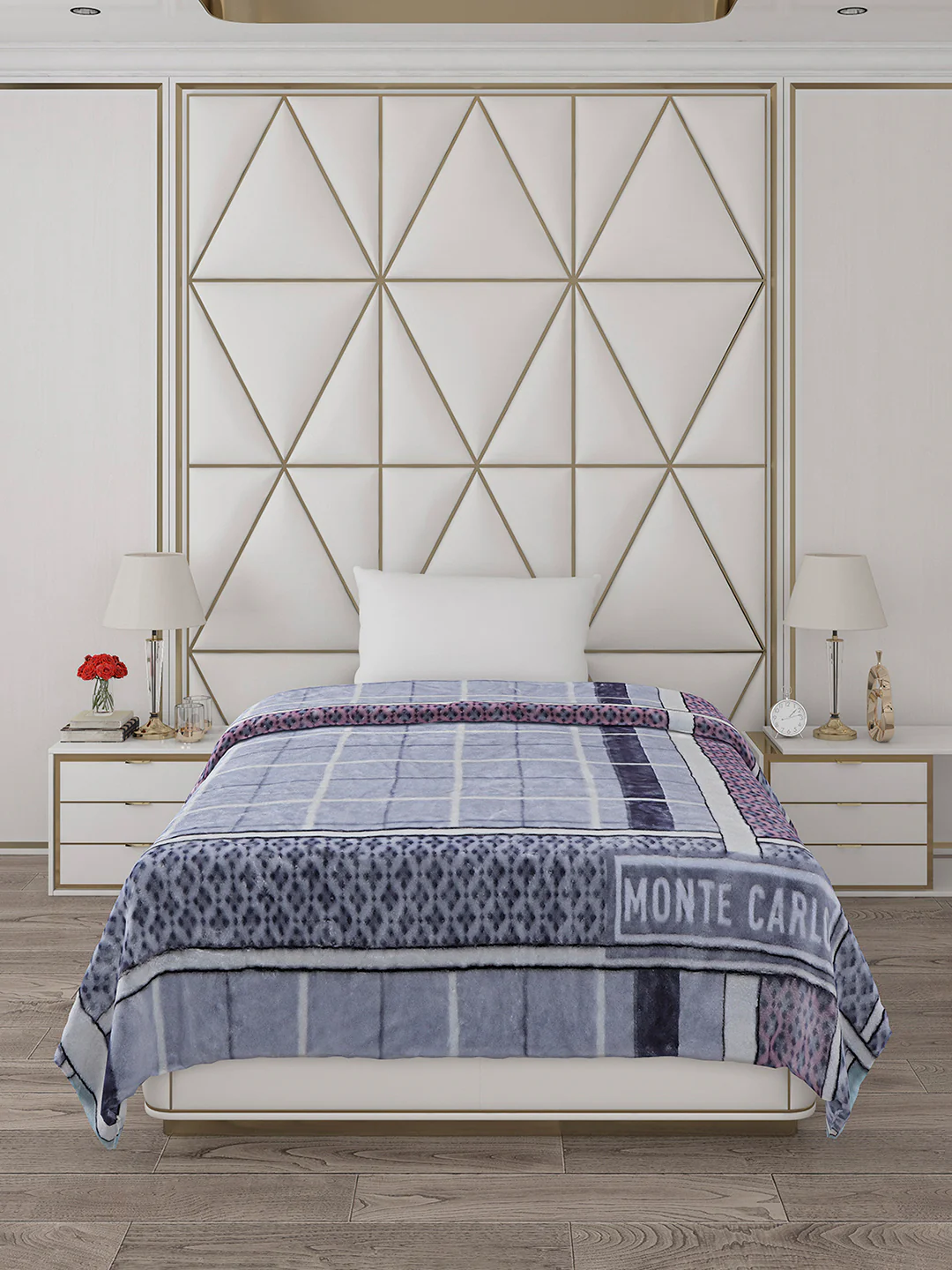 Printed Single Bed Blanket for Mild Winter -2 Ply - Image 2