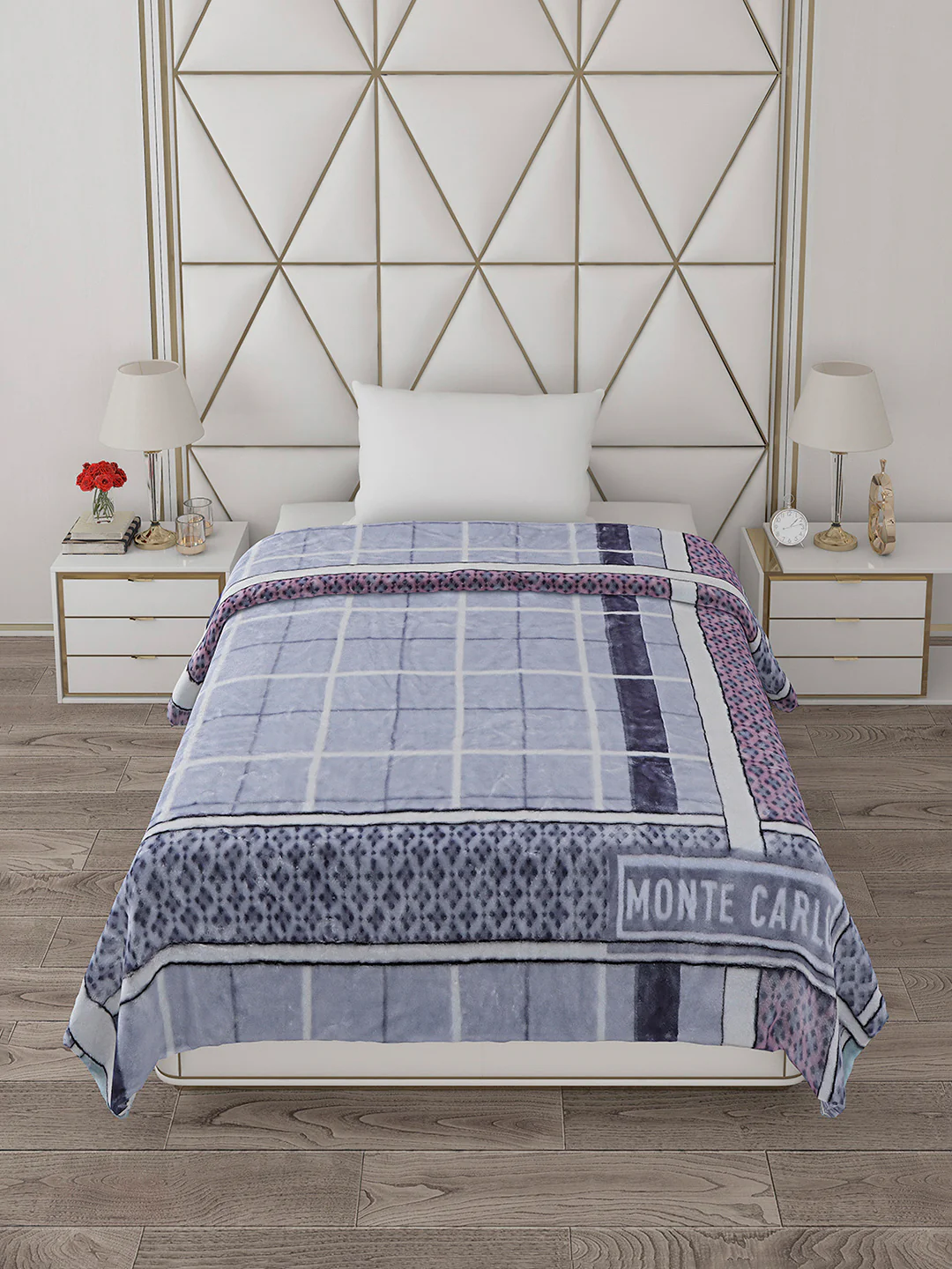 Printed Single Bed Blanket for Mild Winter -2 Ply - Image 3