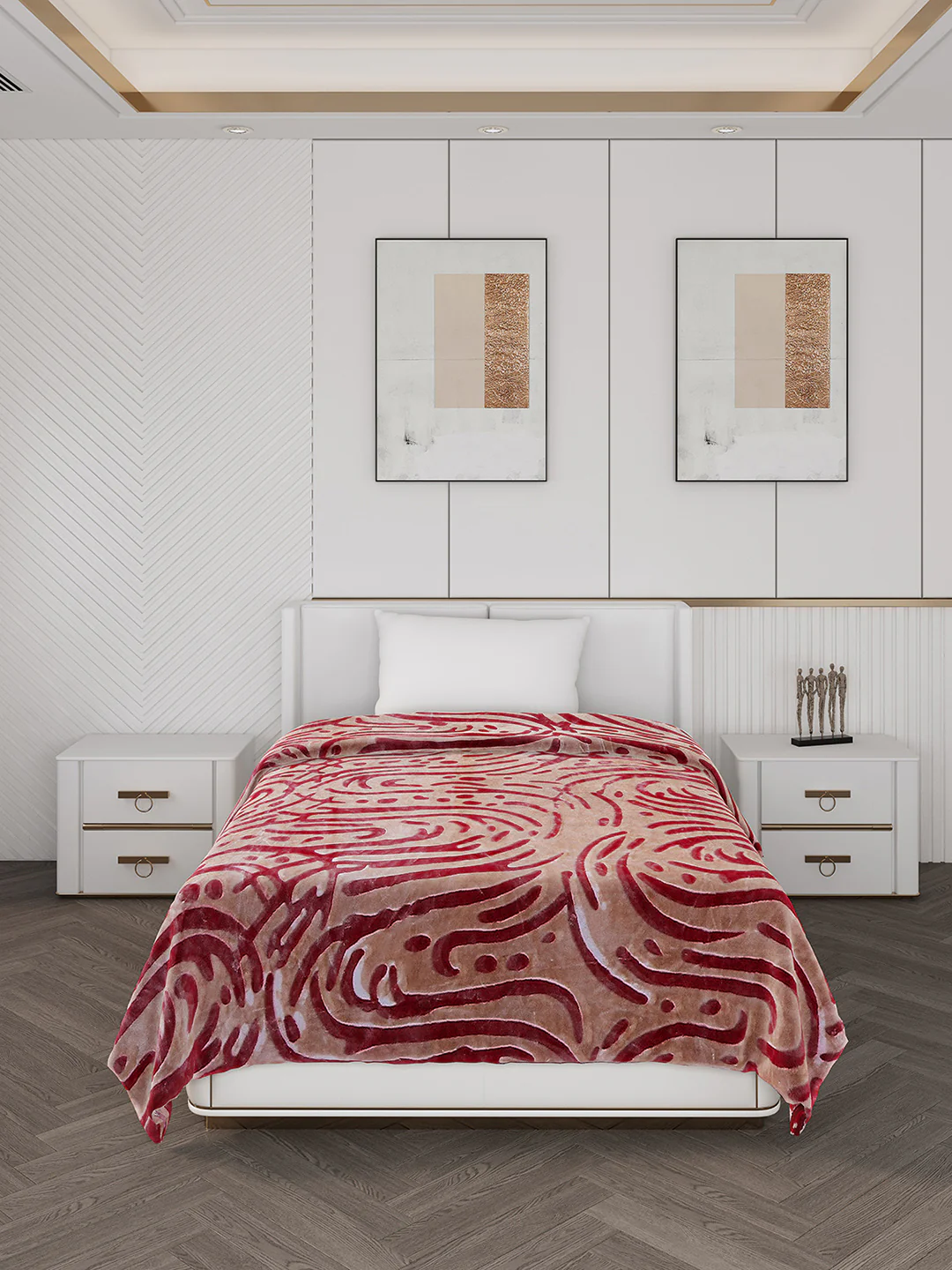 Printed Single Bed Blanket for Mild Winter -2 Ply - Image 2