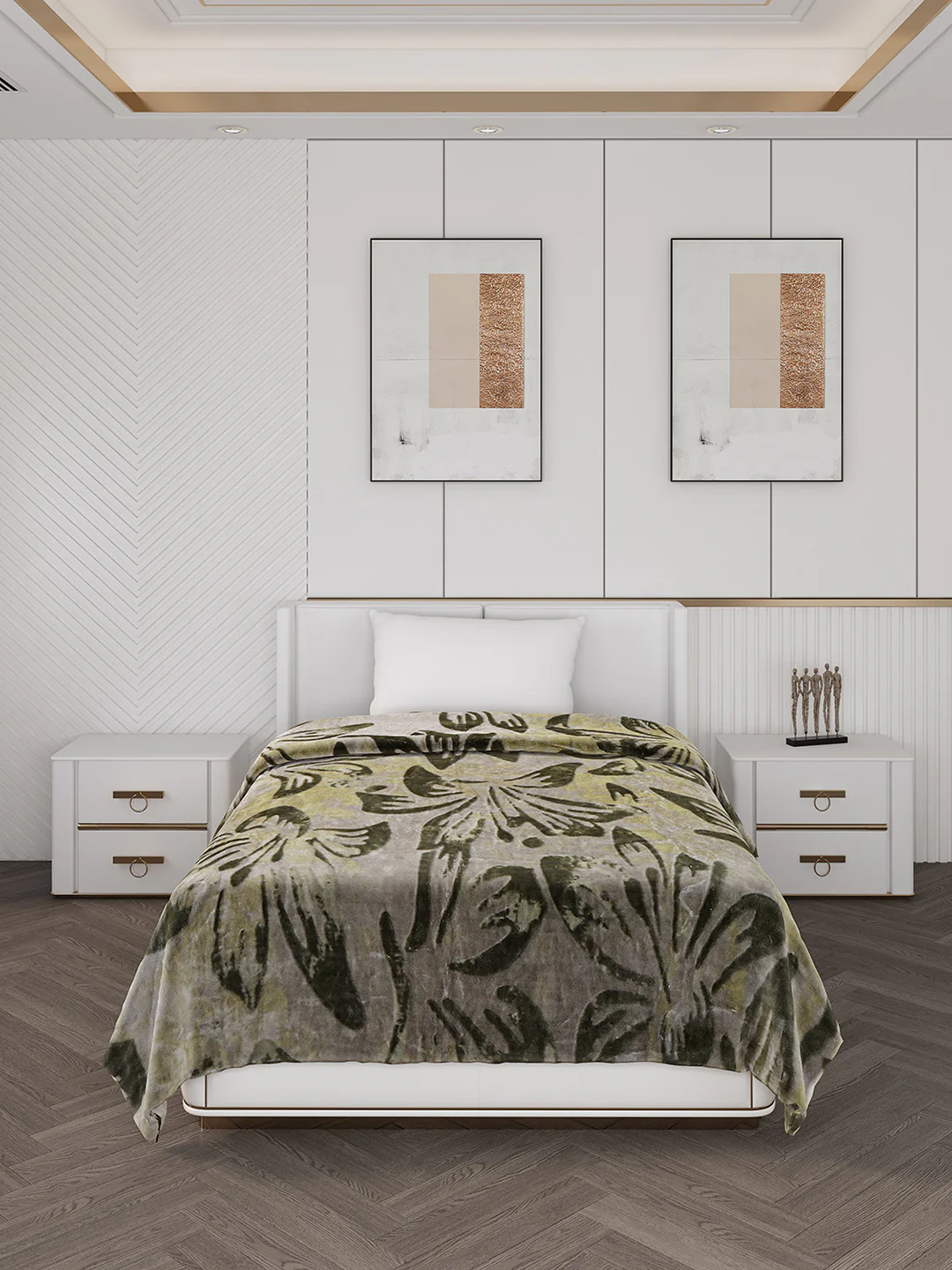 Printed Single Bed Blanket for Mild Winter -2 Ply - Image 2