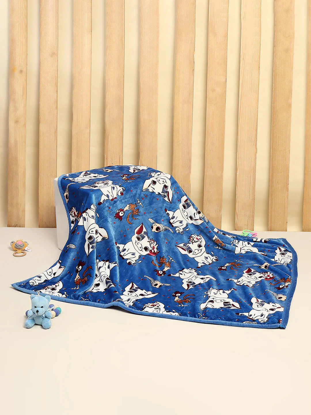 Moana Print Ultra Soft Disney Blue Baby Blanket - Image 2