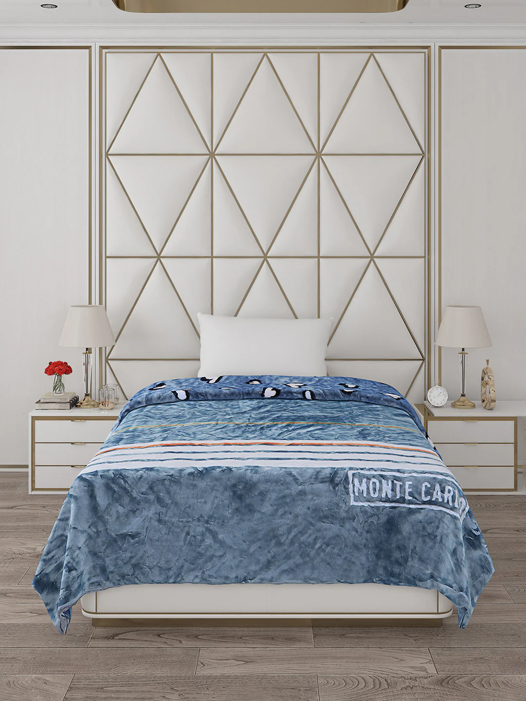 Printed Single Bed Blanket for Mild Winter -2 Ply - Image 3