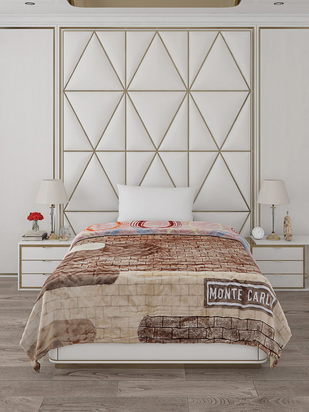 Printed Single Bed Blanket for Mild Winter -2 Ply - Image 3