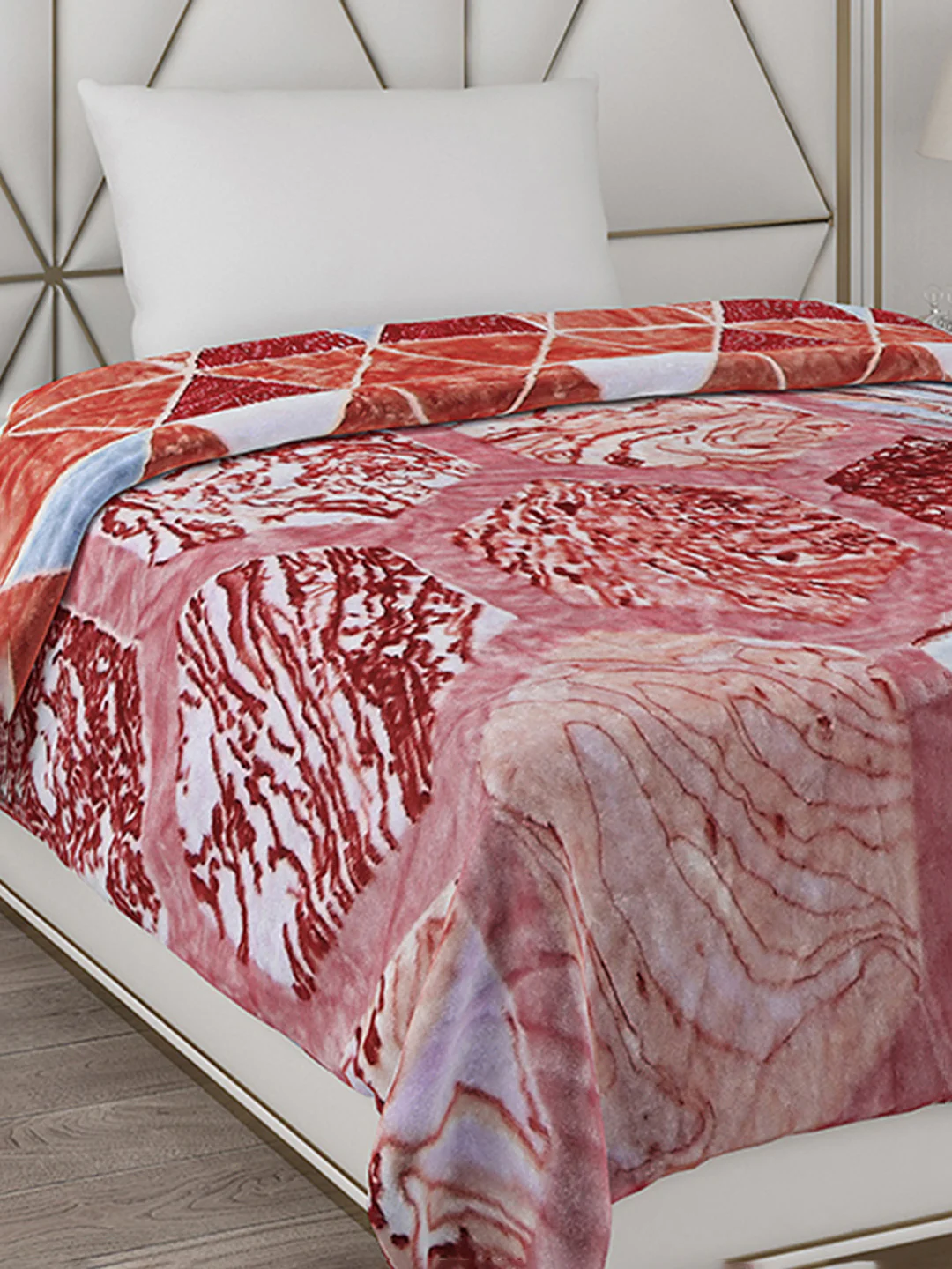 Printed Single Bed Blanket for Mild Winter -2 Ply - Image 6