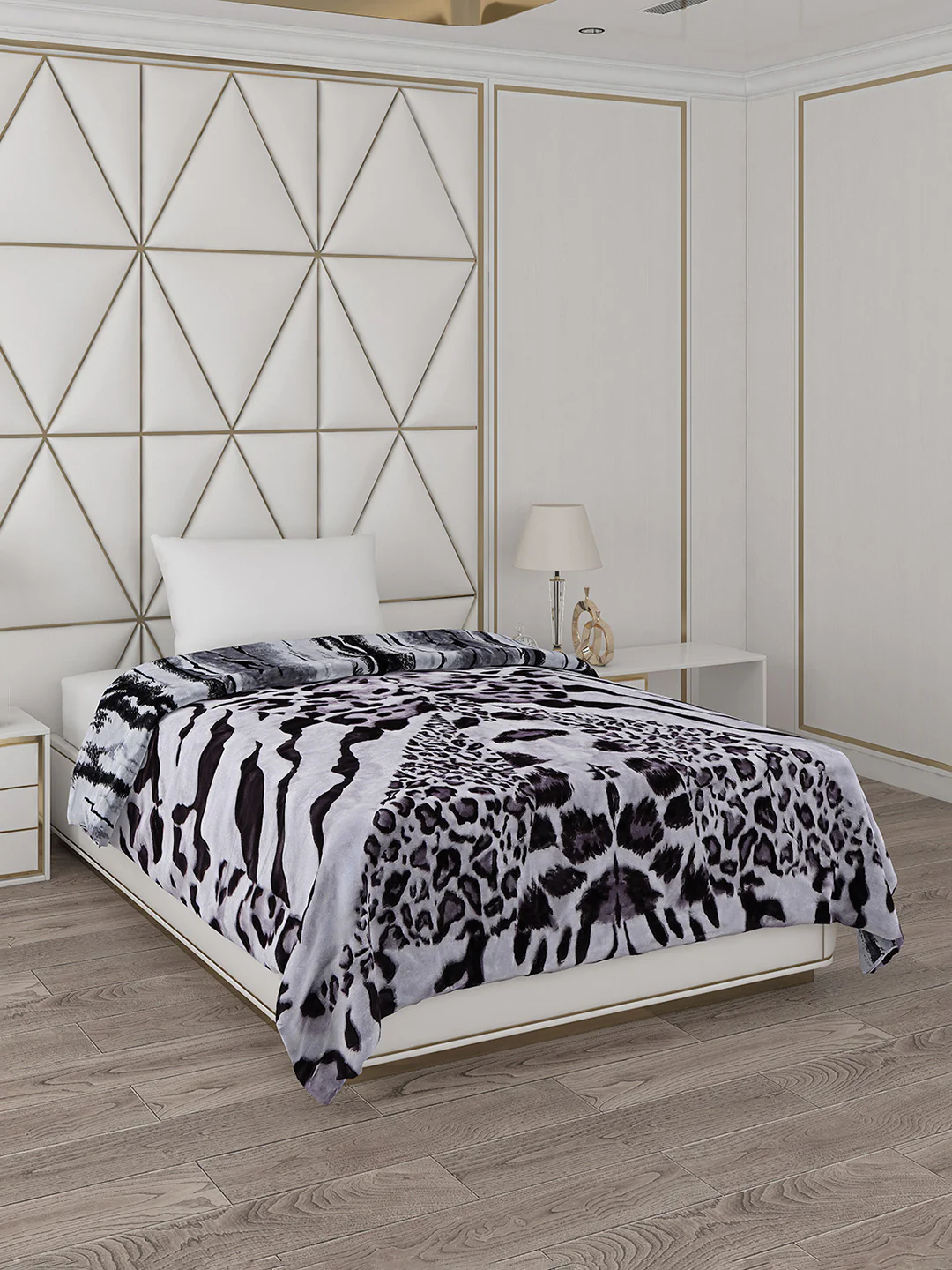 Printed Single Bed Blanket for Mild Winter -2 Ply - Image 5