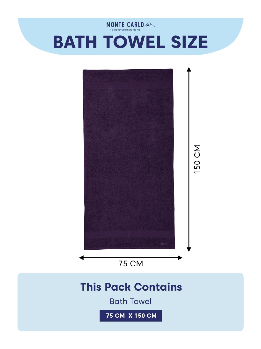 Purple 100% Cotton Solid 380 GSM Bath Towel Jazz 4 Pc Set Gifting Box Pack - Image 10