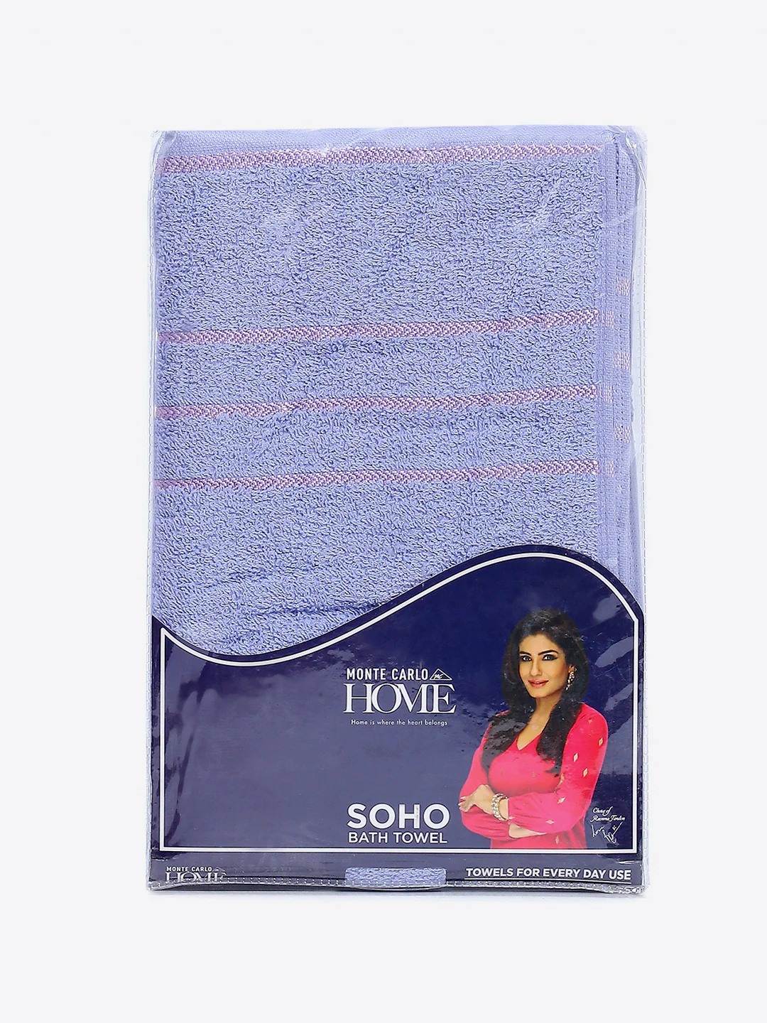 Purple Cotton Solid 350 GSM Bath Towel (Soho) - Image 5