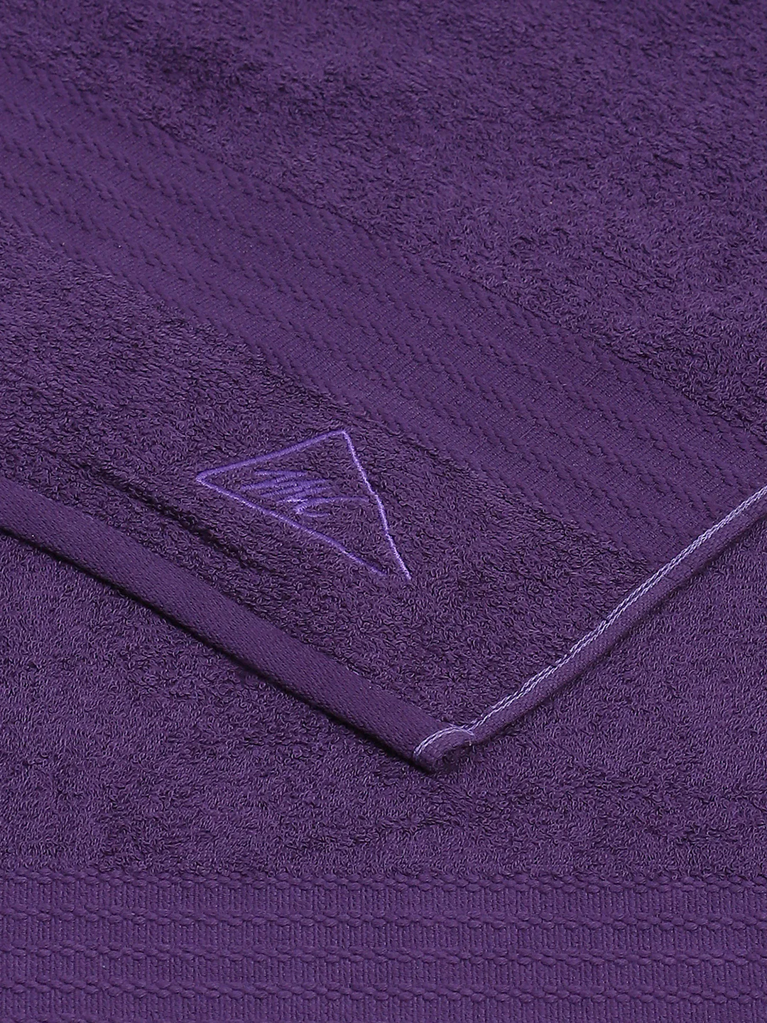 Purple Cotton Solid 400 GSM Bath Towel (Jazz) - Image 4
